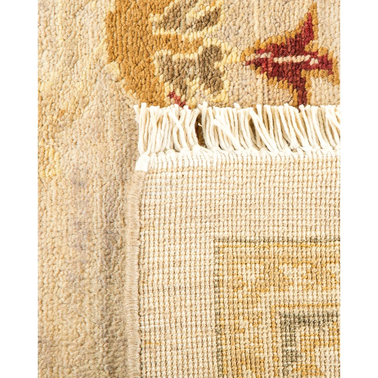 Gold Traditional Wool Rug - 8'2" x 10'1"