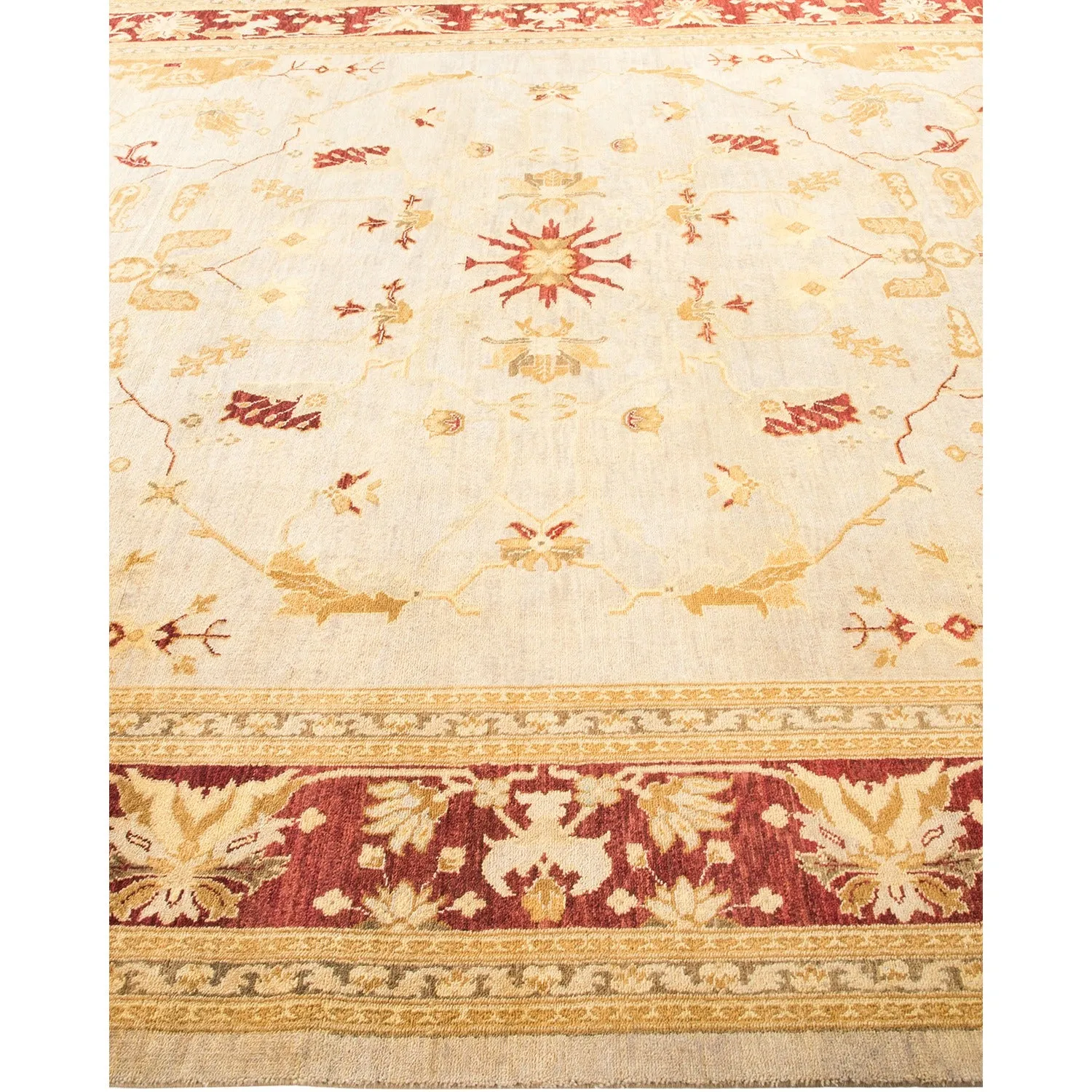 Gold Traditional Wool Rug - 8'2" x 10'1"