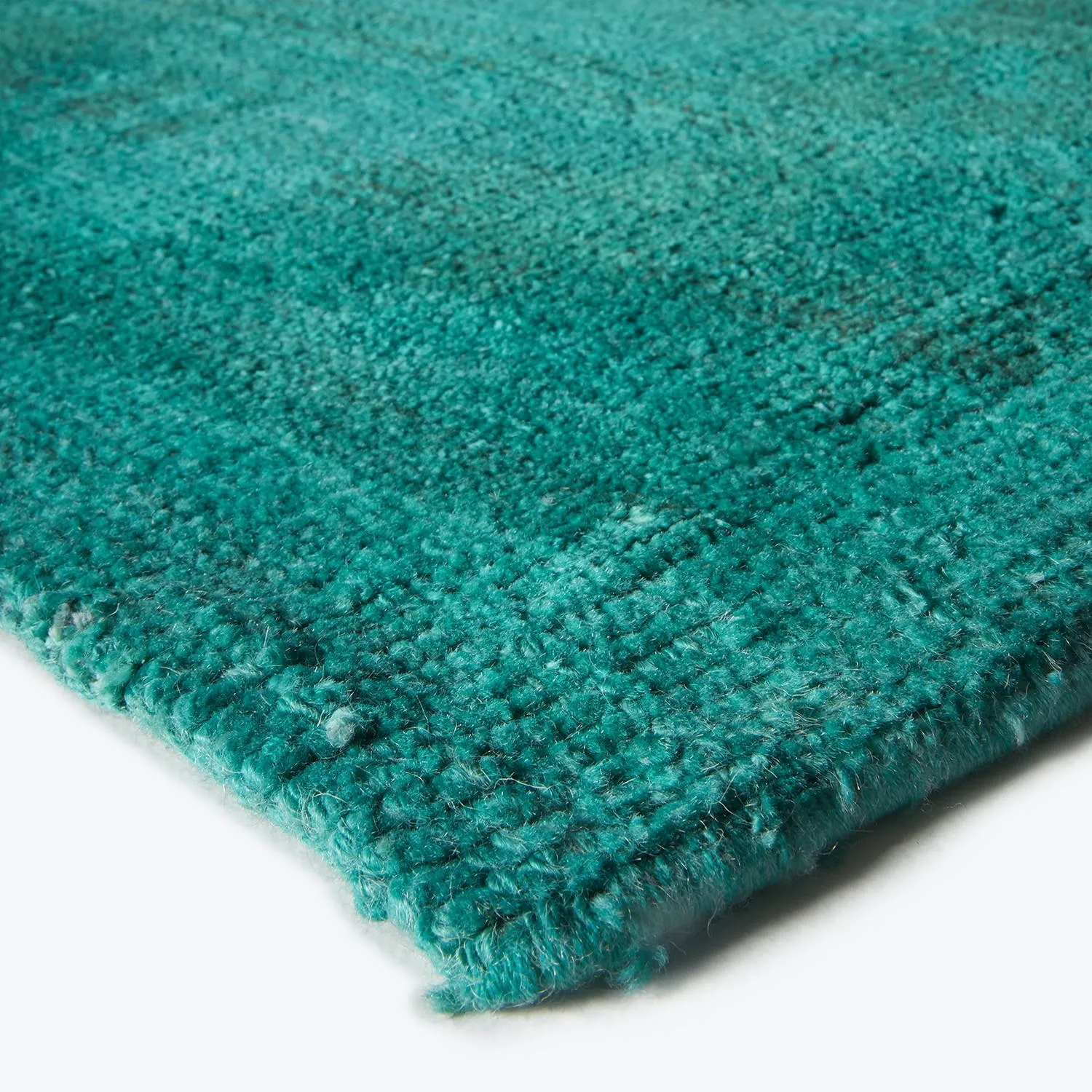 Green Overdyed Wool Rug - 4'4" x 18'