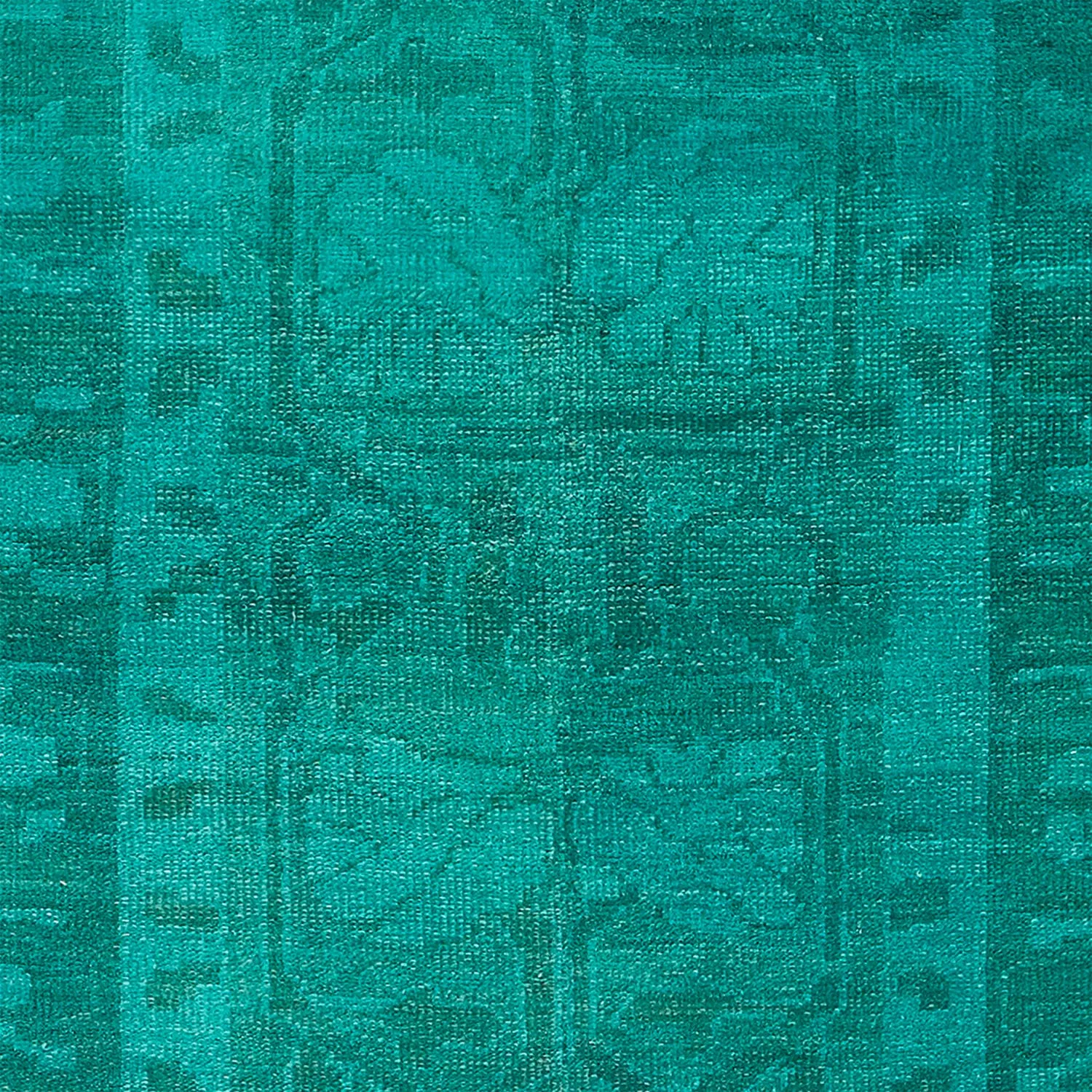 Green Overdyed Wool Rug - 4'4" x 18'