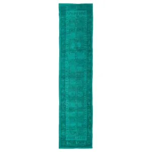 Green Overdyed Wool Rug - 4'4" x 18'