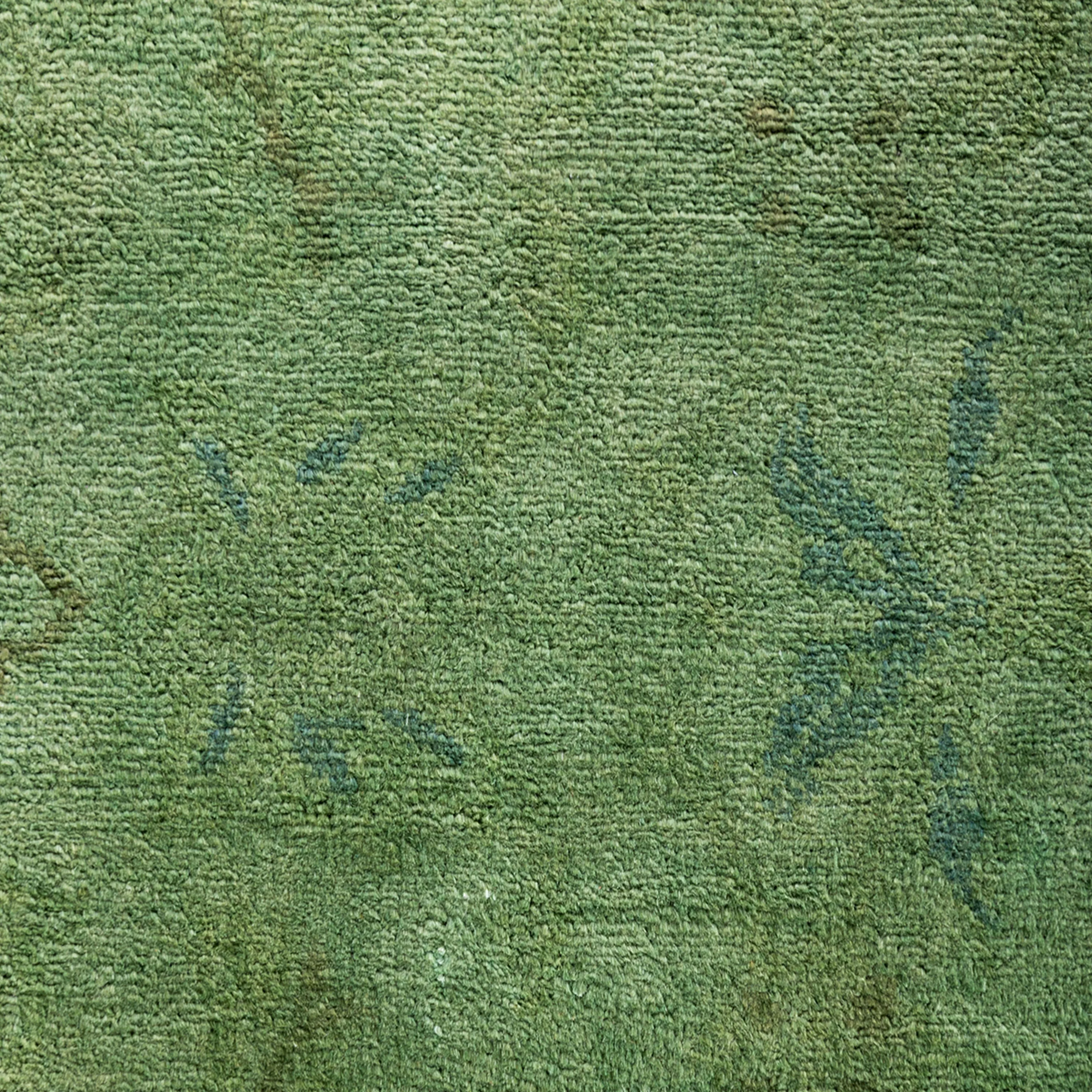 Green Overdyed Wool Rug - 6'1" x 9'3"