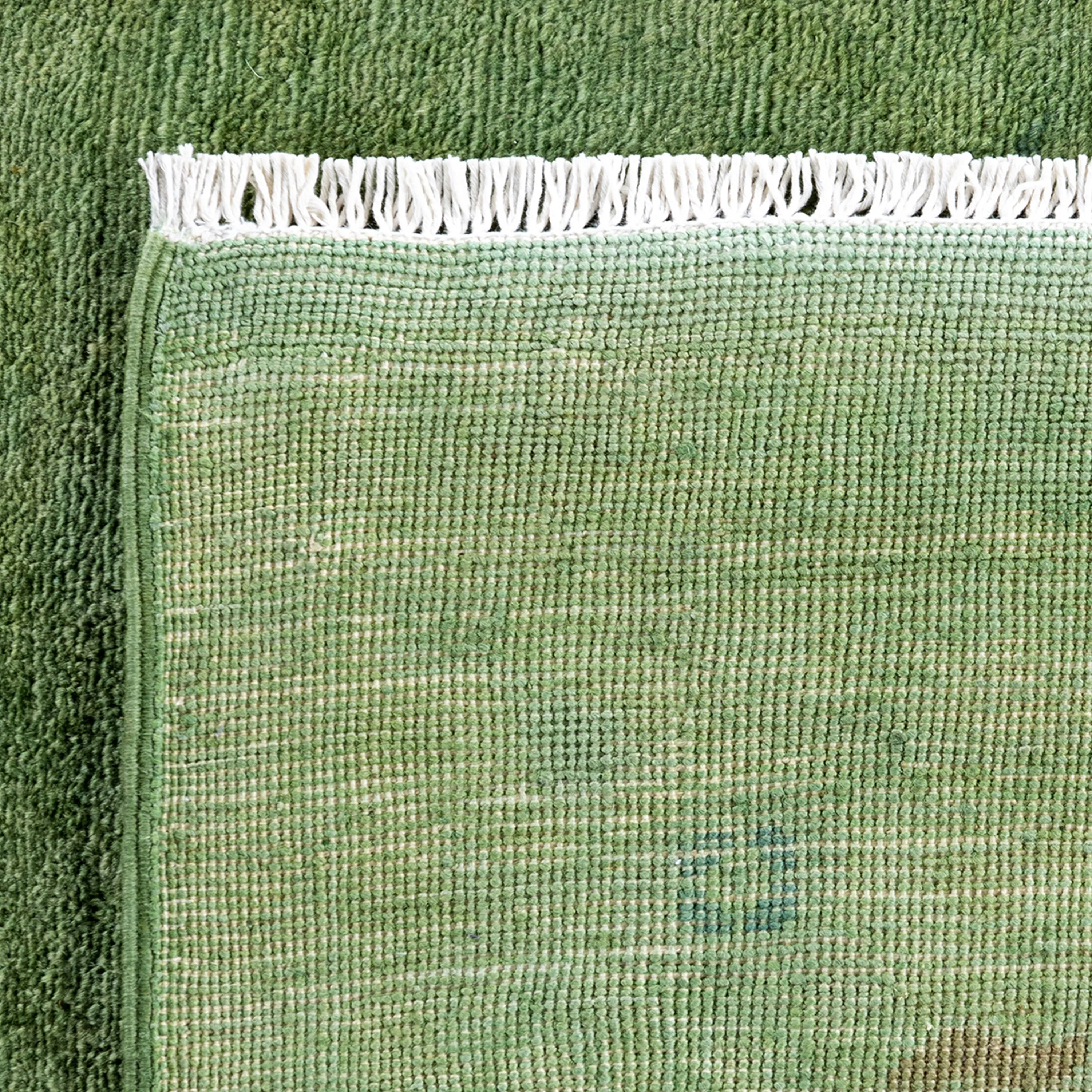 Green Overdyed Wool Rug - 6'1" x 9'3"