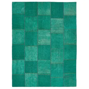Green Overdyed Wool Rug - 8'11" x 12'