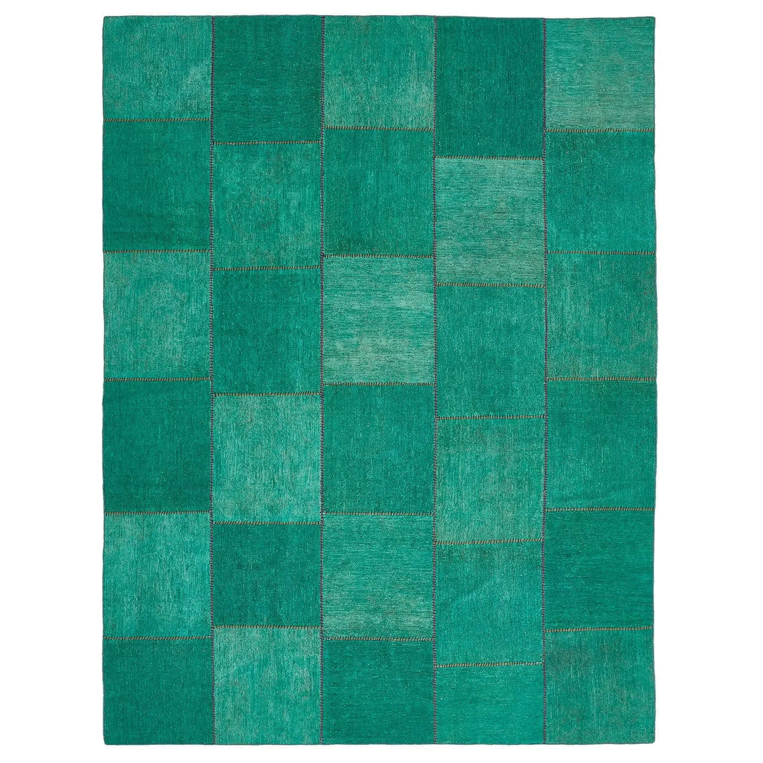 Green Overdyed Wool Rug - 8'11" x 12'