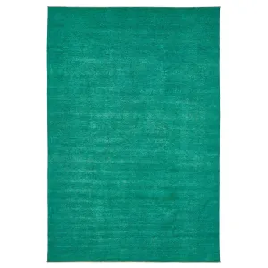 Green Overdyed Wool Rug - 9'7" x 14'6"