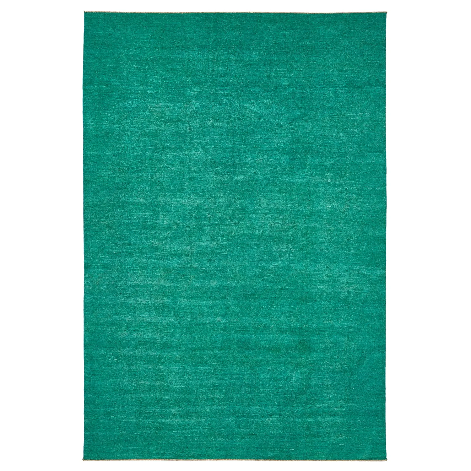 Green Overdyed Wool Rug - 9'7" x 14'6"