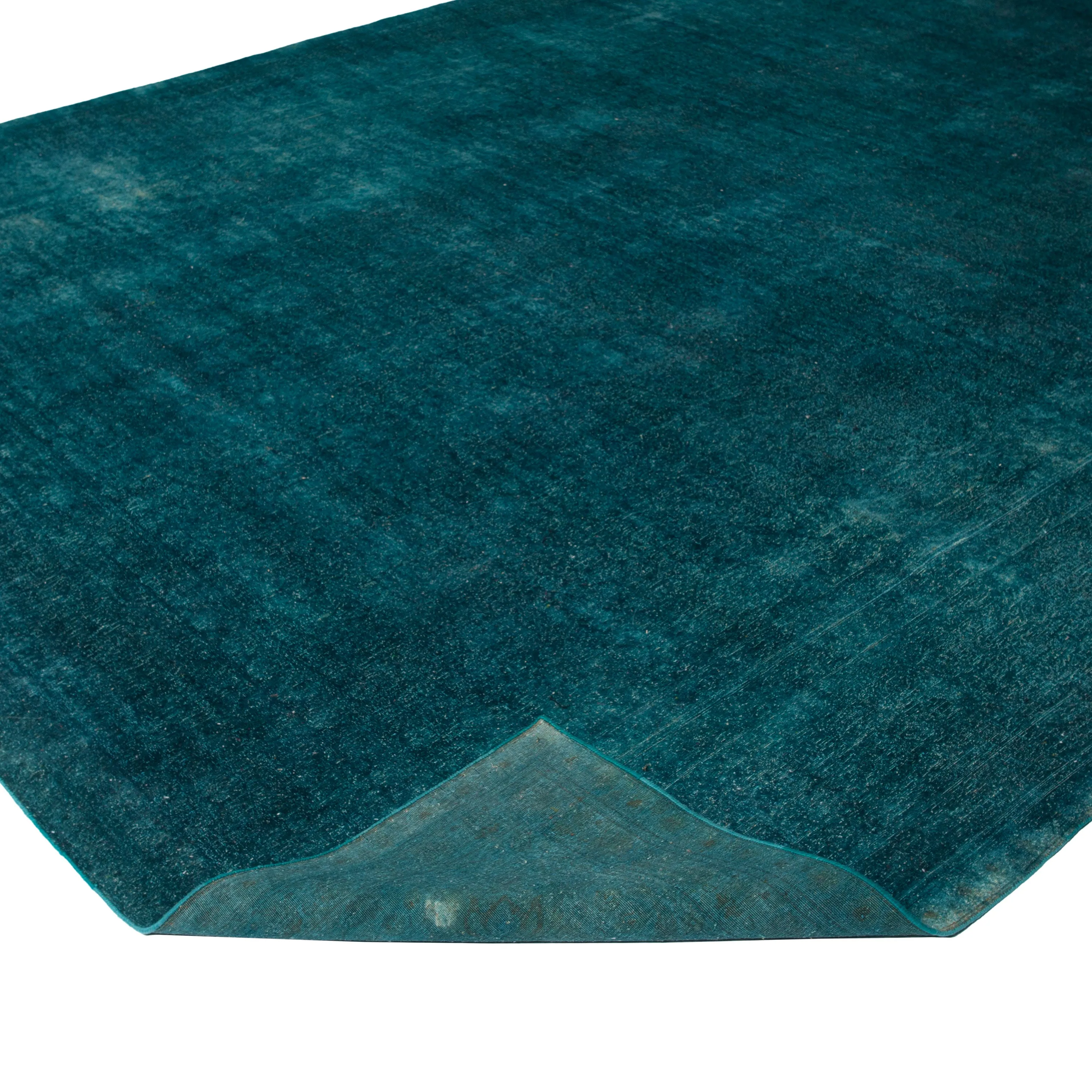 Green Overdyed Wool Rug - 9'8" x 13'7"