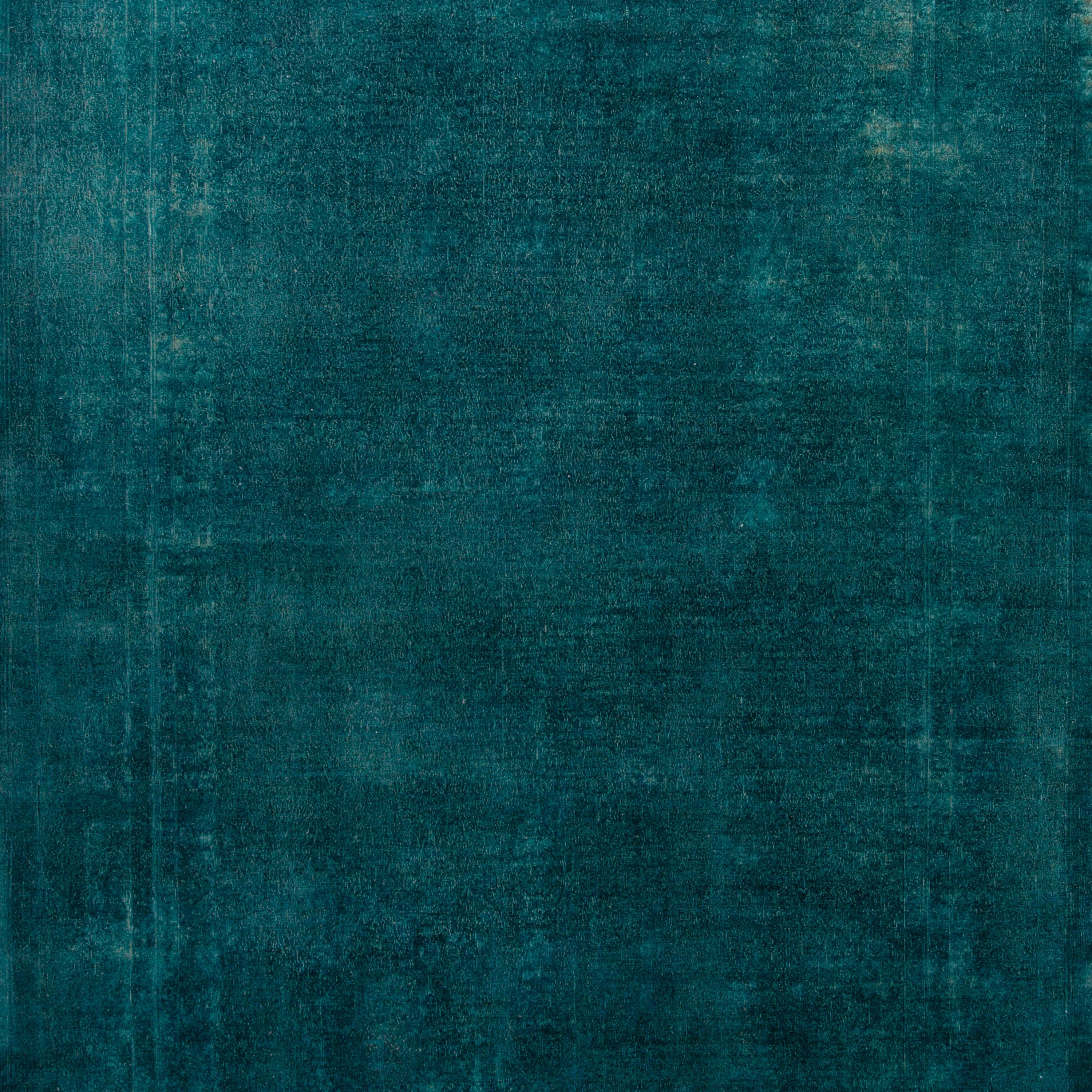 Green Overdyed Wool Rug - 9'8" x 13'7"