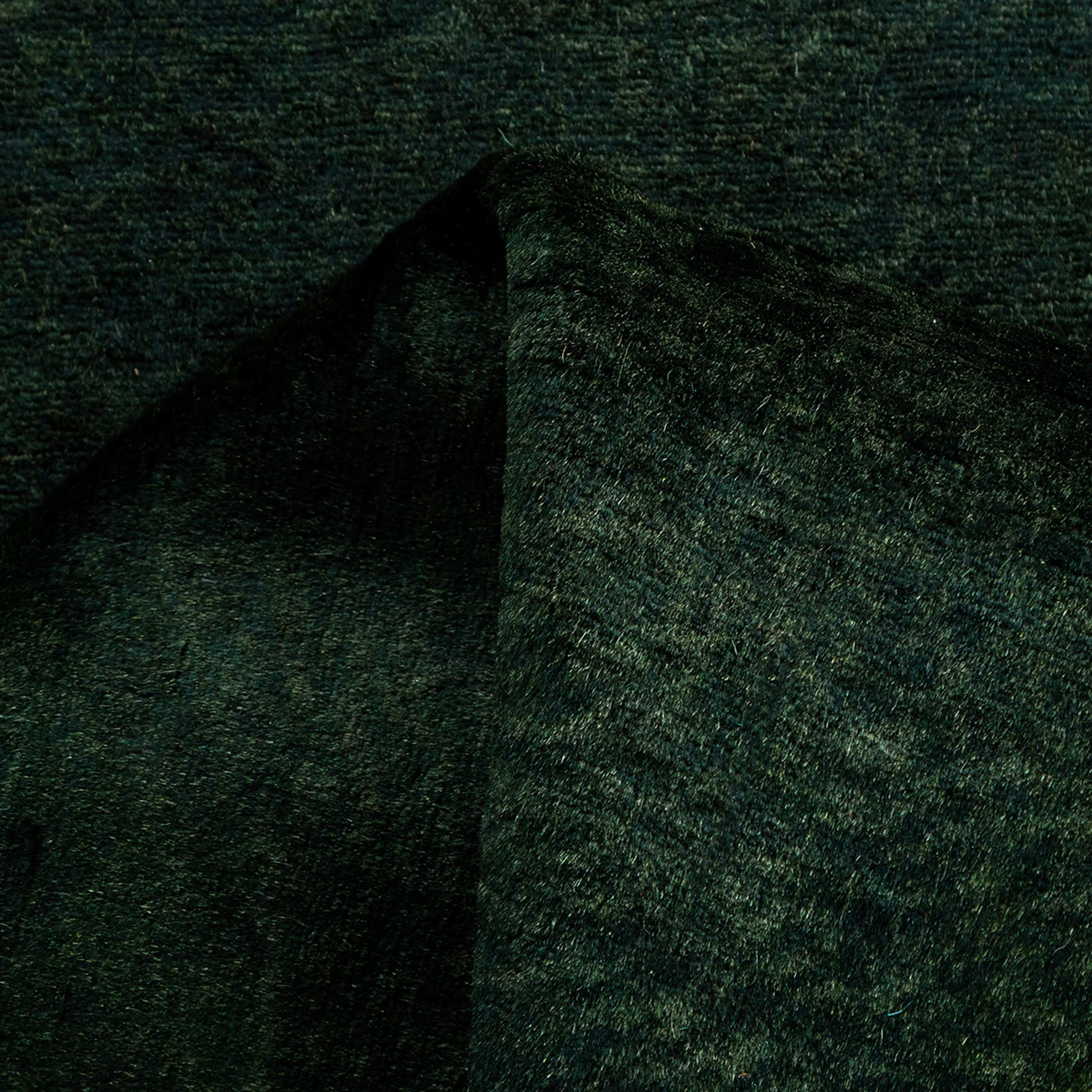 Green Overdyed Wool Runner - 2'5" x 16'4"