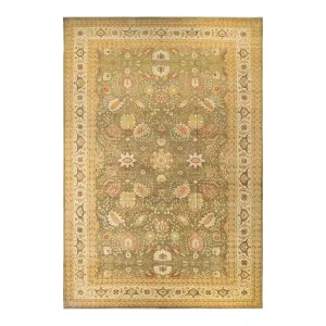 Green Traditional Wool Rug - 12' x 18'2"