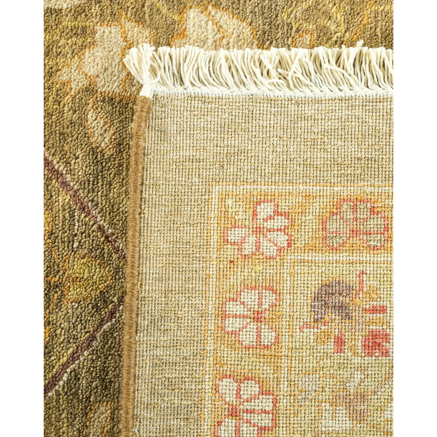 Green Traditional Wool Rug - 12' x 18'2"