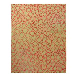 Green Transitional Linen Blend Rug - 8' x 10'