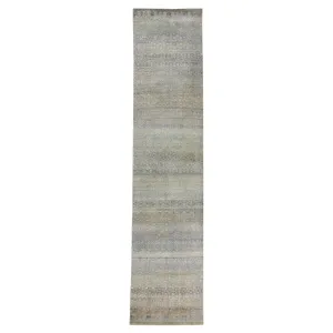 Grey Alchemy Transitional Wool Silk Blend Runner - 3' x 13'9"