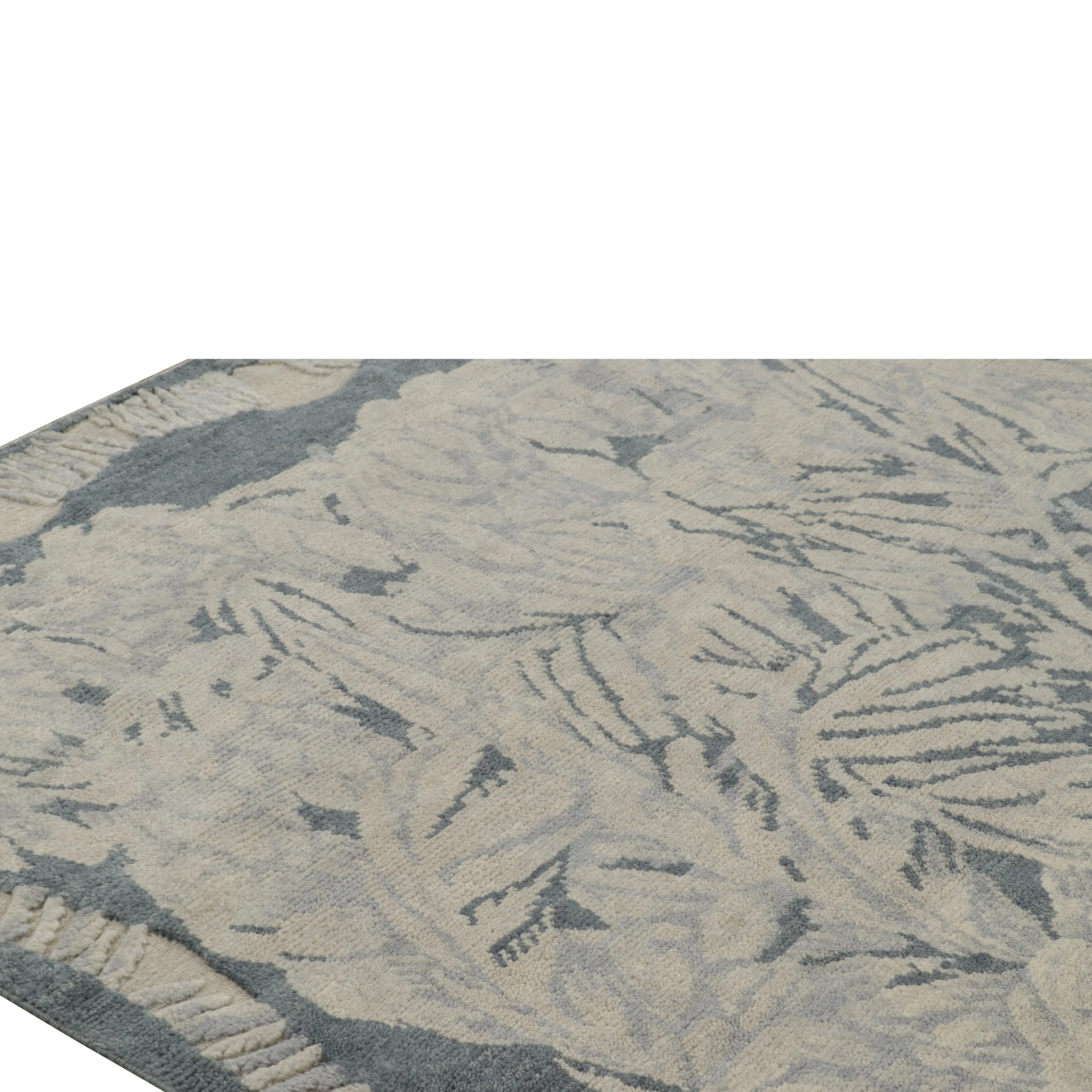 Grey Contemporary Wool Cotton Rug - 9'3' x 12'1"