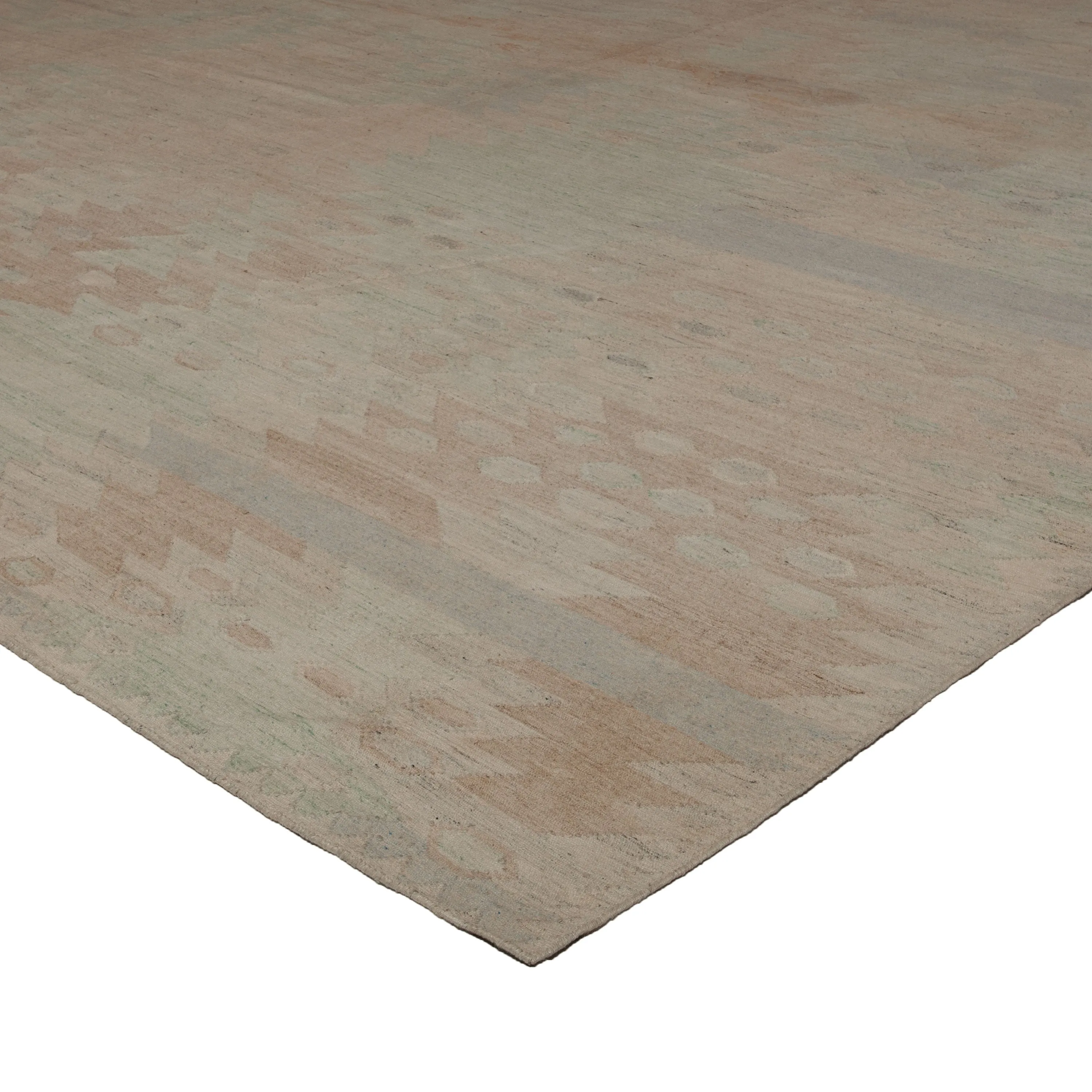 Grey Flatweave Wool Blend Rug - 12' x 18'