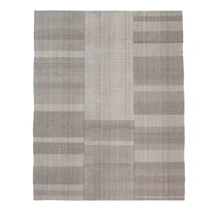 Grey Flatweave Wool Rug - 10'3"x13'