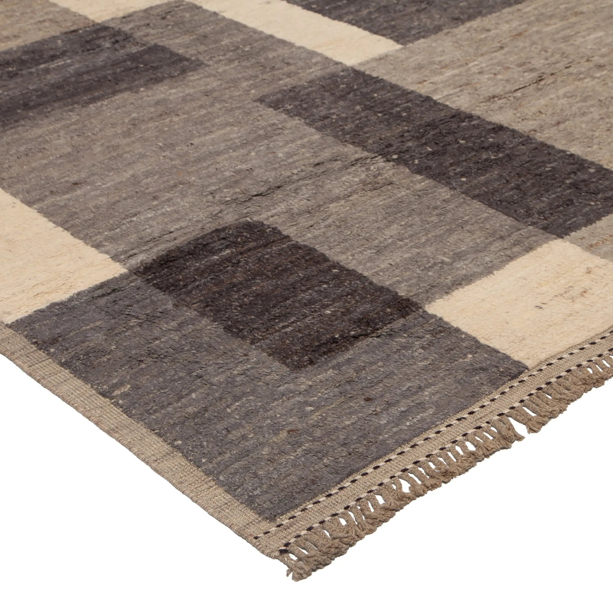 Grey Modern Wool Rug - 8'6'' x 10'1''