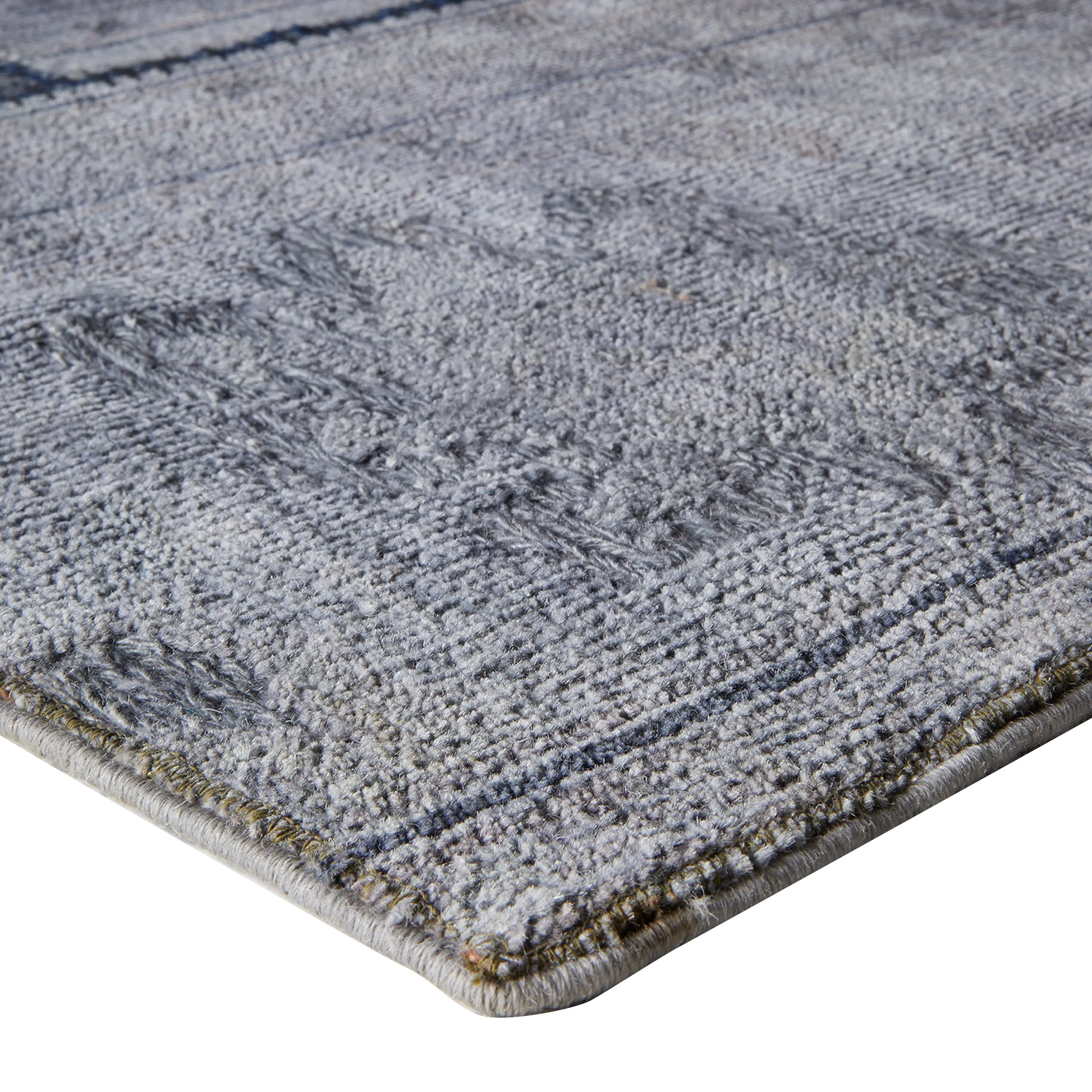 Grey Overdyed Patchwork Wool Rug - 6'10" x 12'4"