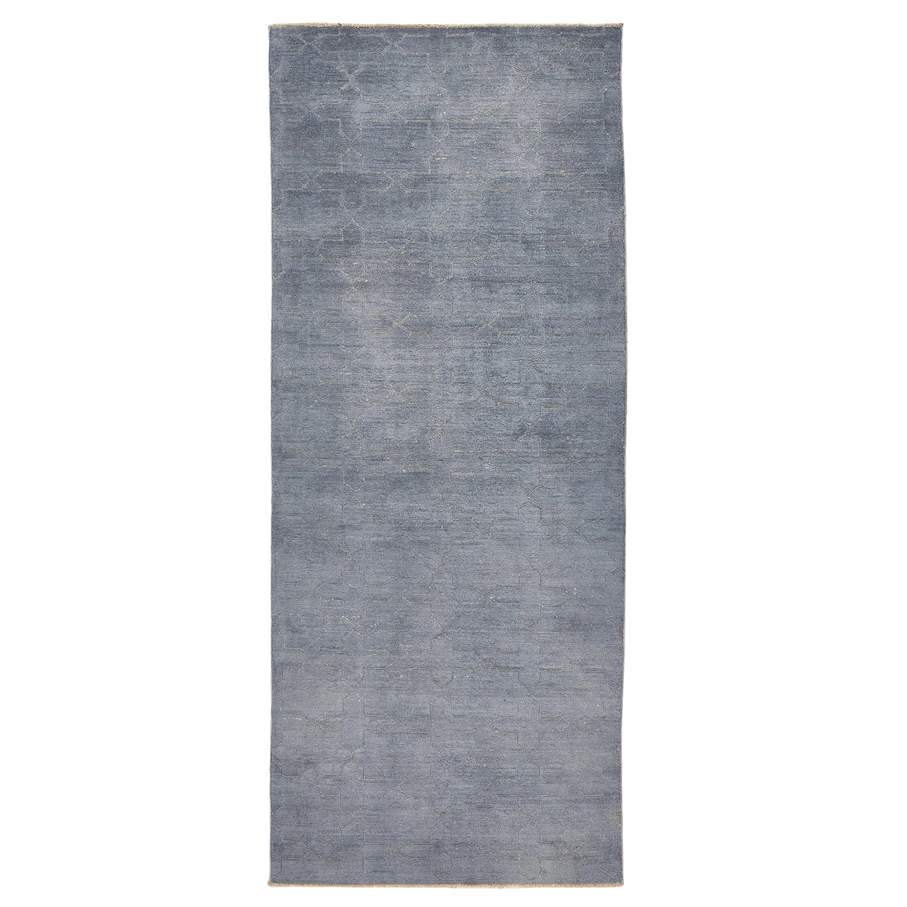 Grey Overdyed Wool Rug - 4' x 9'9"