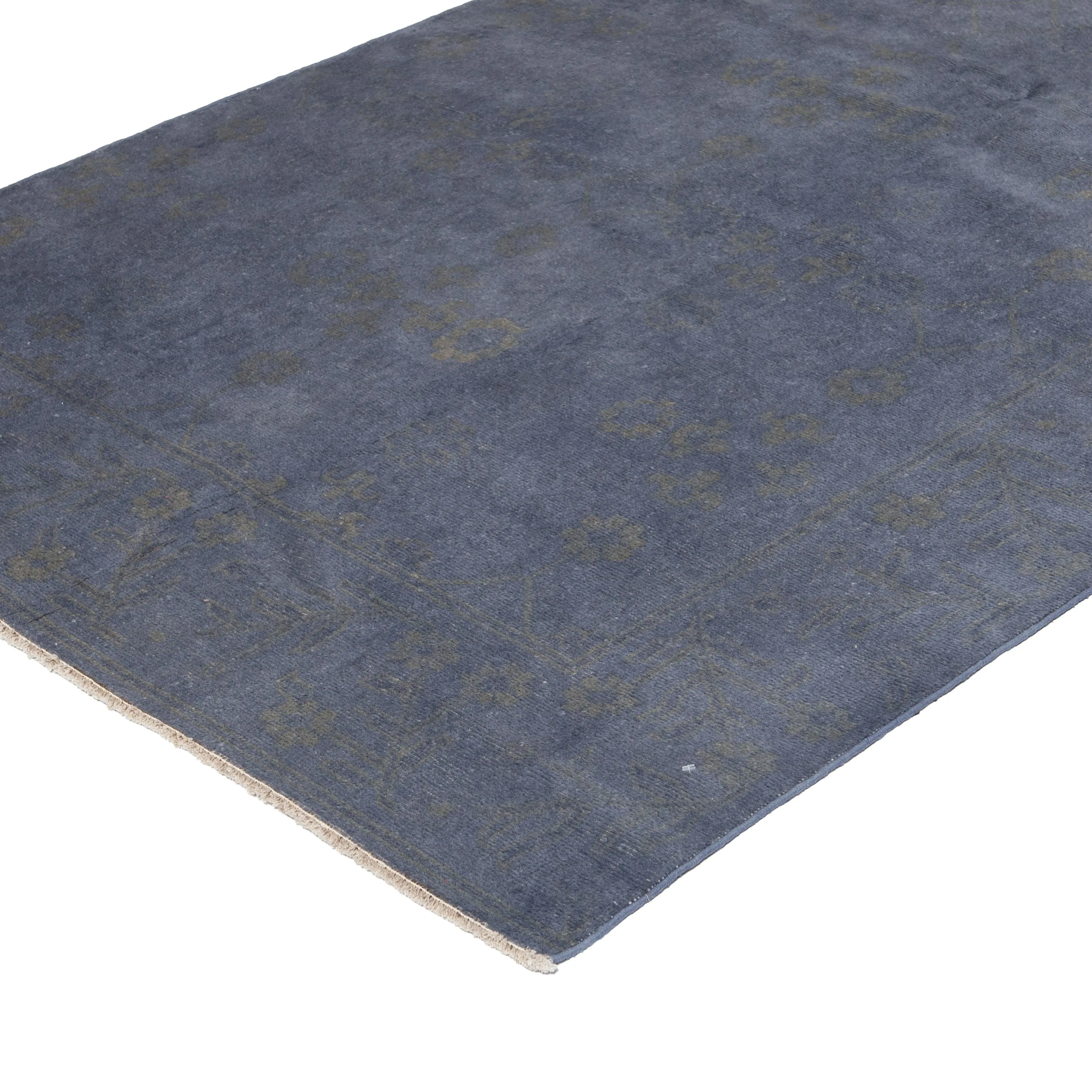 Grey Overdyed Wool Rug - 4'4" x 11'9"