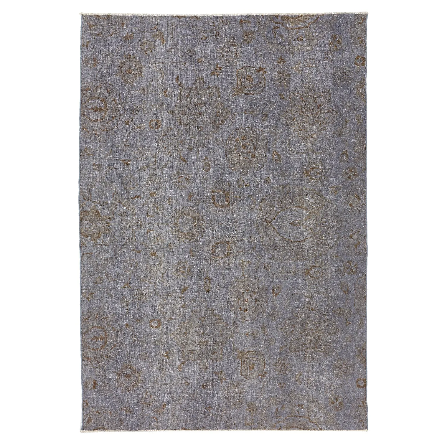 Grey Overdyed Wool Rug - 5' x 7'6"