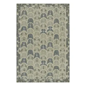 Grey Swedish Flatweave Wool Cotton Blend Rug - 6'1" x 9'