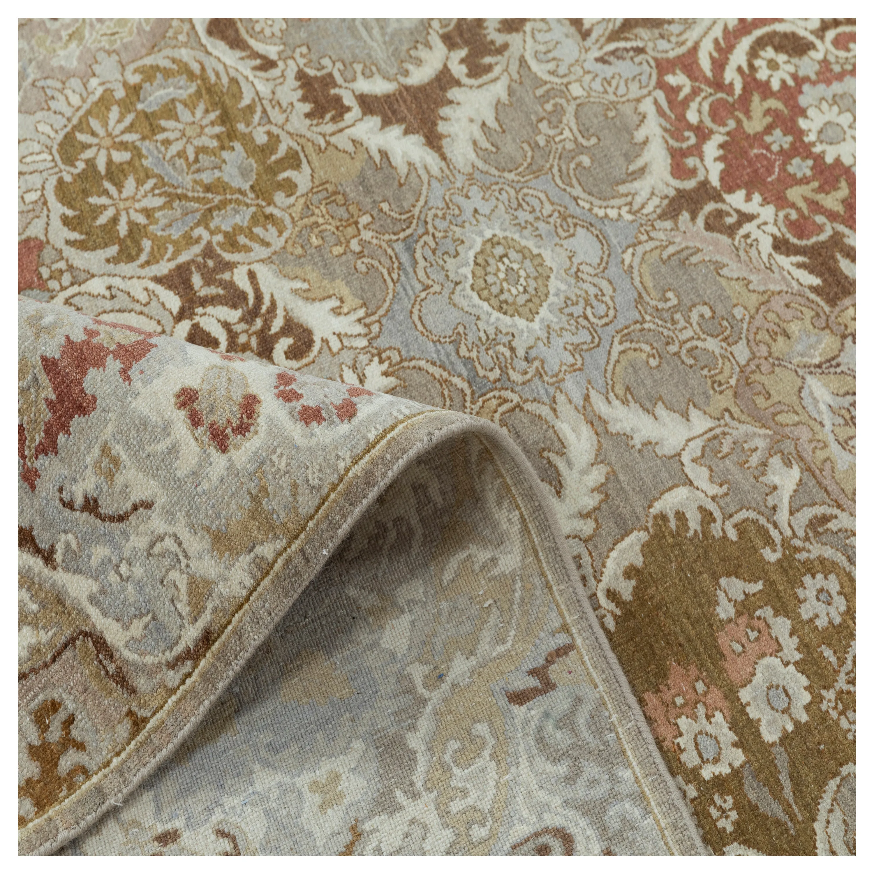 Grey Transitional Silk Rug - 9'11" x 14'7"