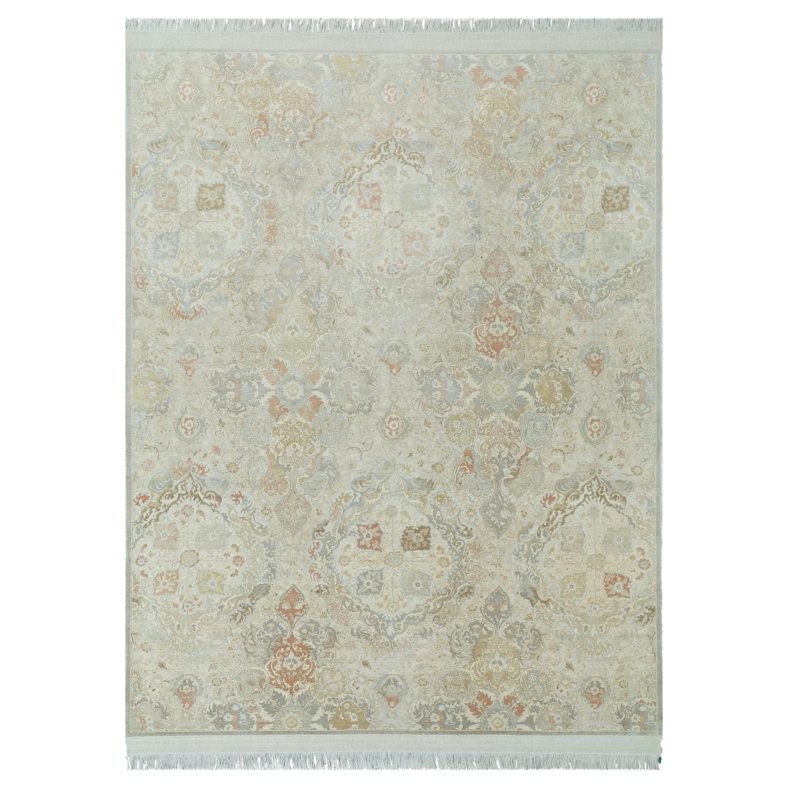 Grey Transitional Silk Rug - 9'11" x 14'7"