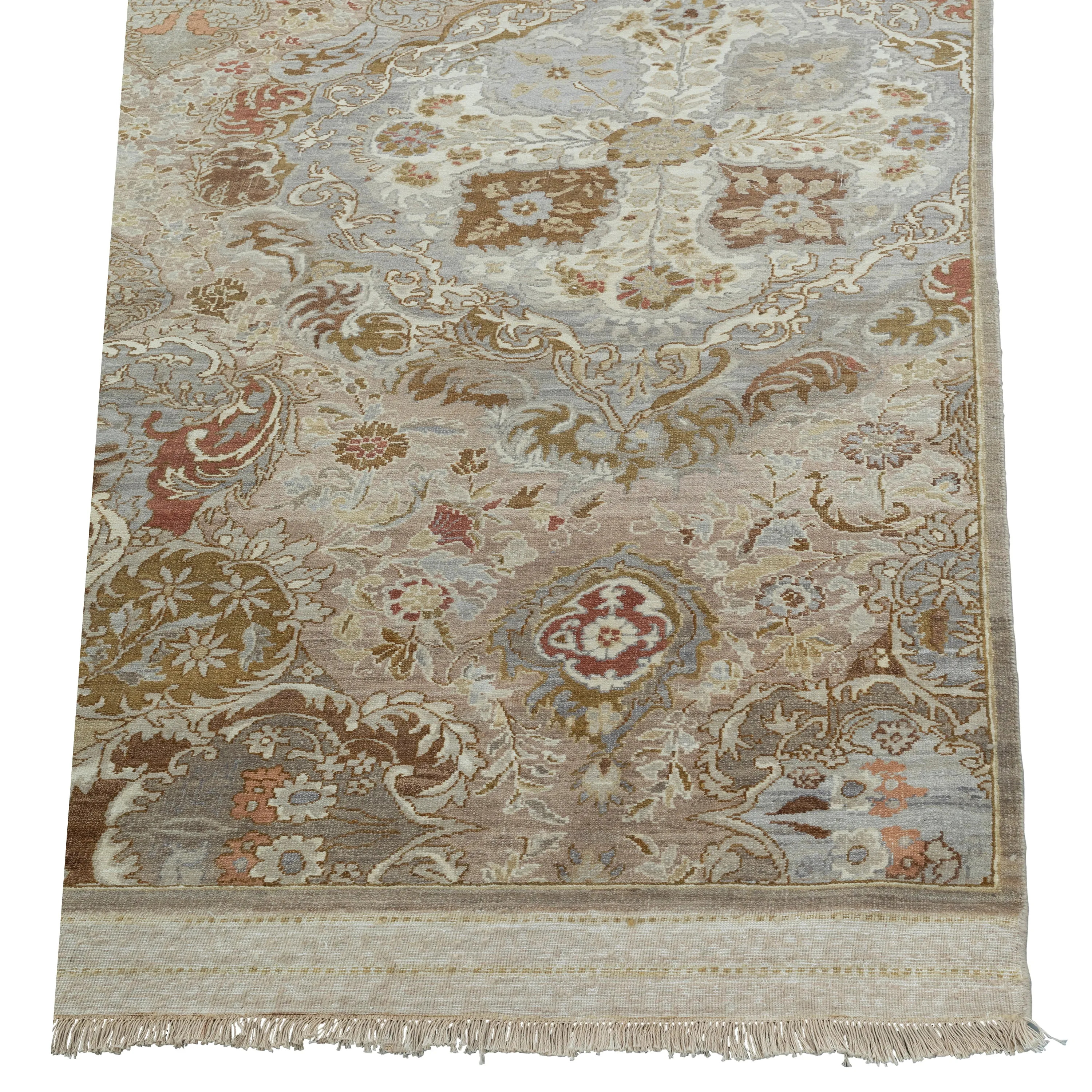 Grey Transitional Silk Rug - 9'11" x 14'7"