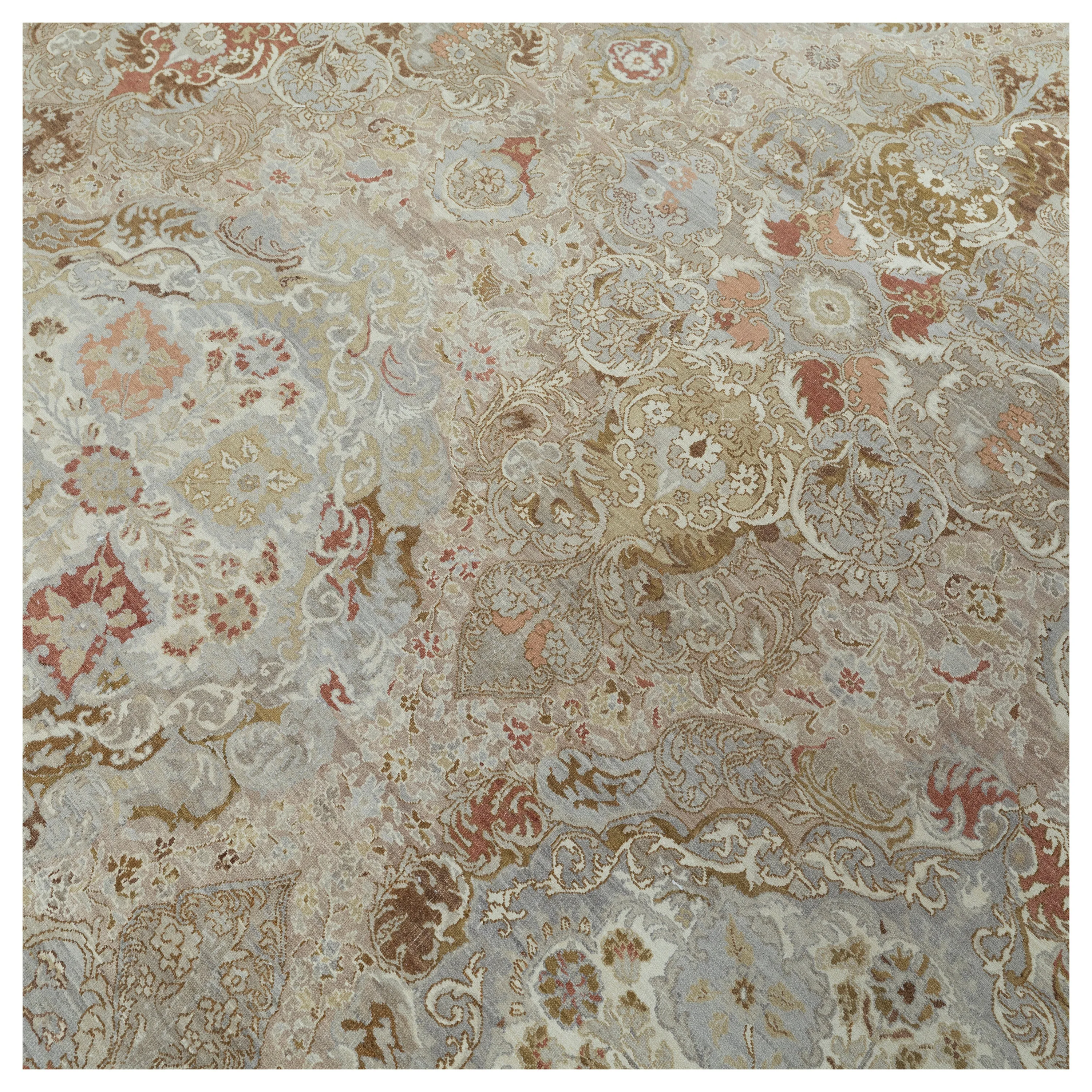 Grey Transitional Silk Rug - 9'11" x 14'7"