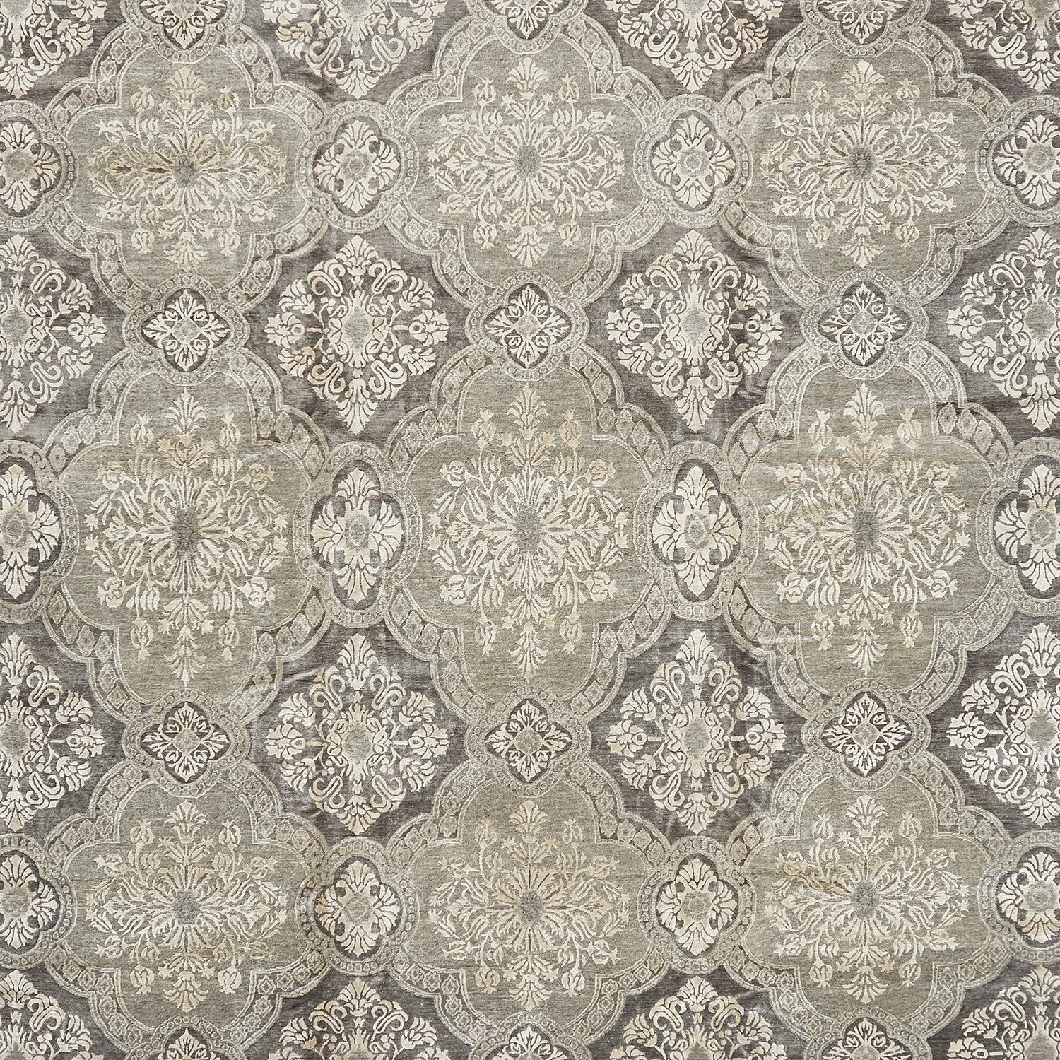 Grey Transitional Wool Blend Rug - 12' x 16'