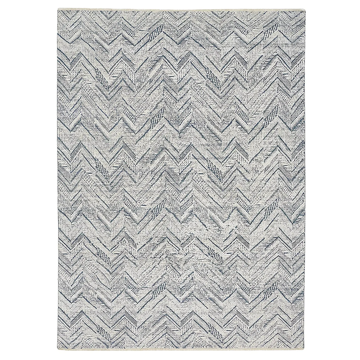 Grey Transitional Wool Blend Rug - 9' x 12'