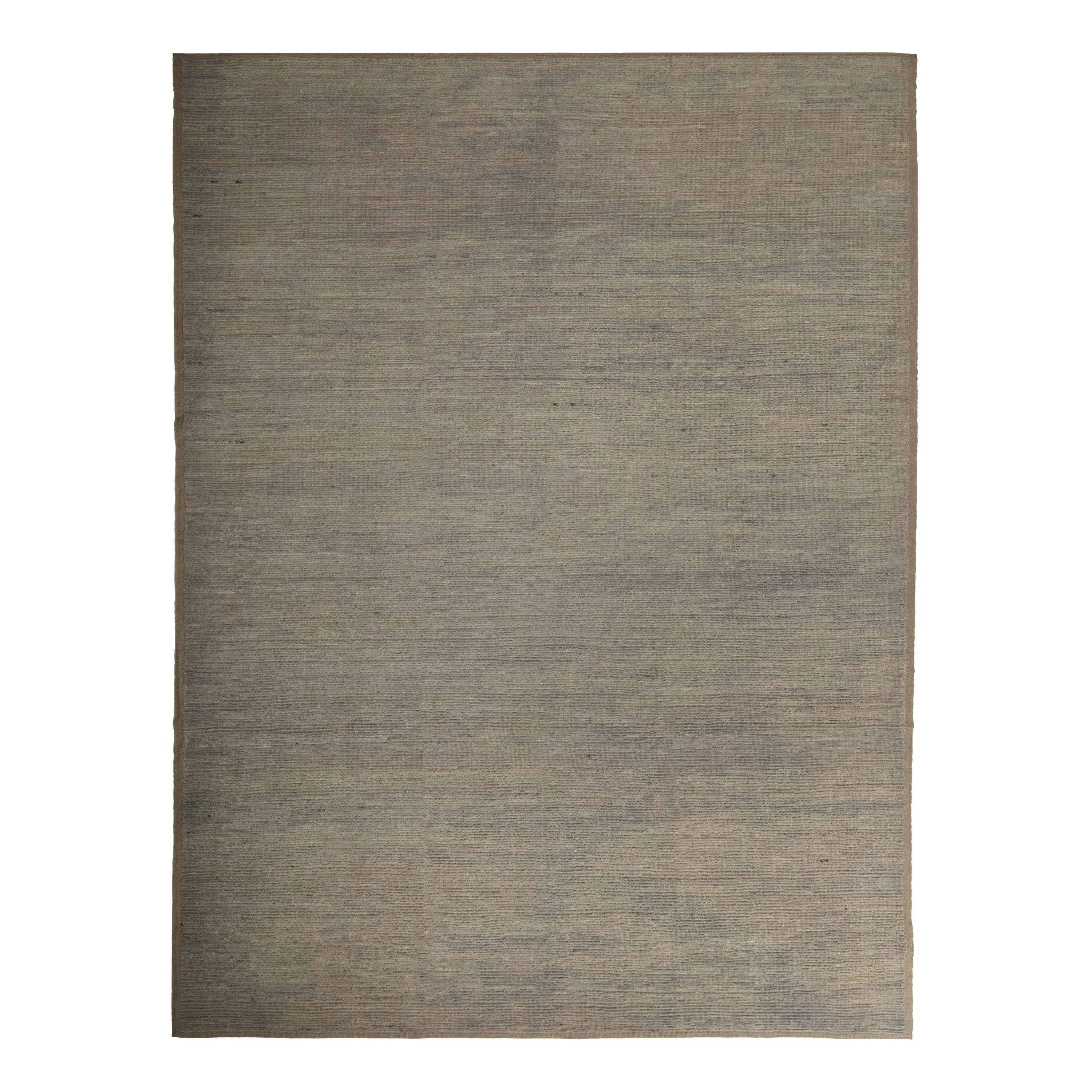 Grey Zameen Transitional Wool Rug- 9'3" x 12'