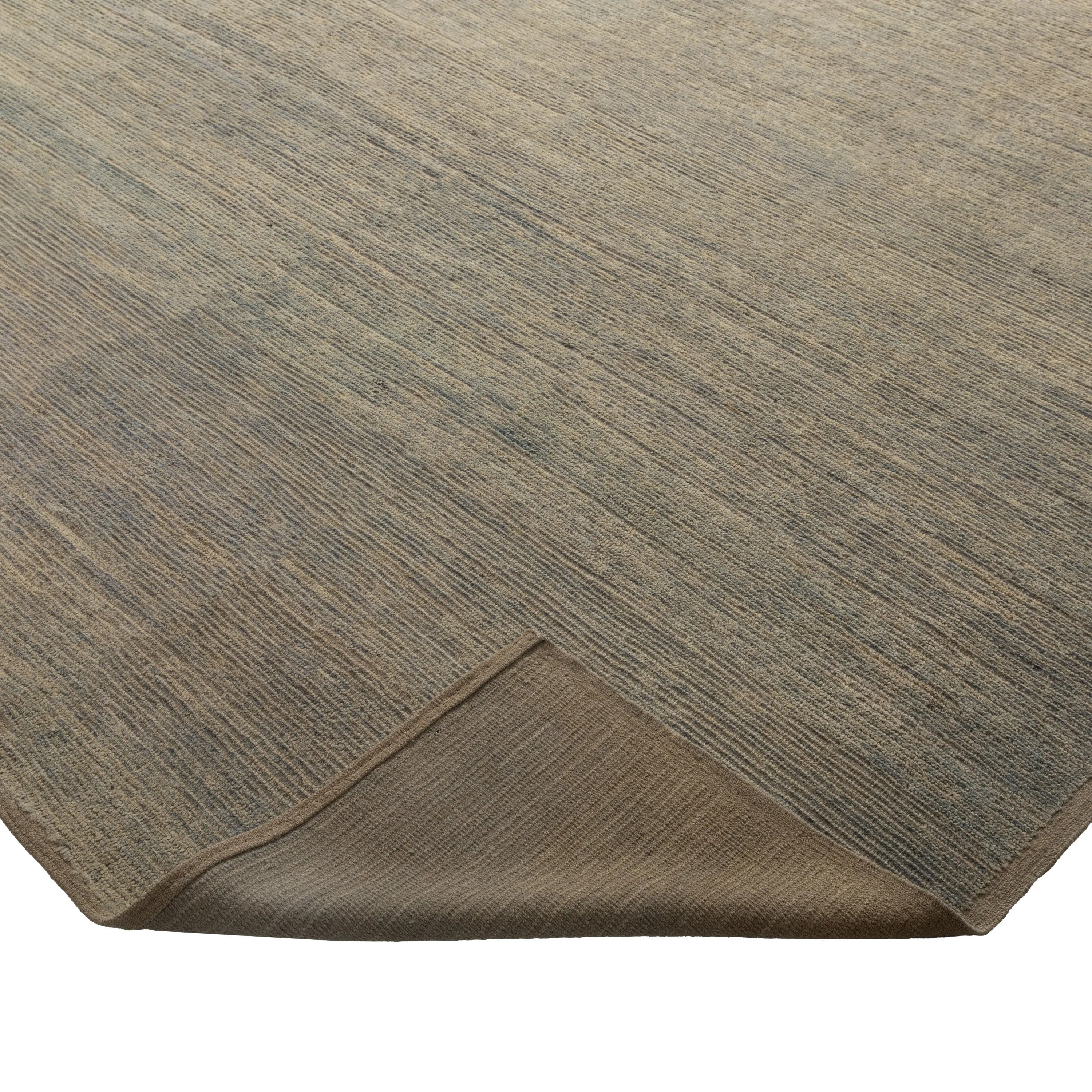 Grey Zameen Transitional Wool Rug- 9'3" x 12'