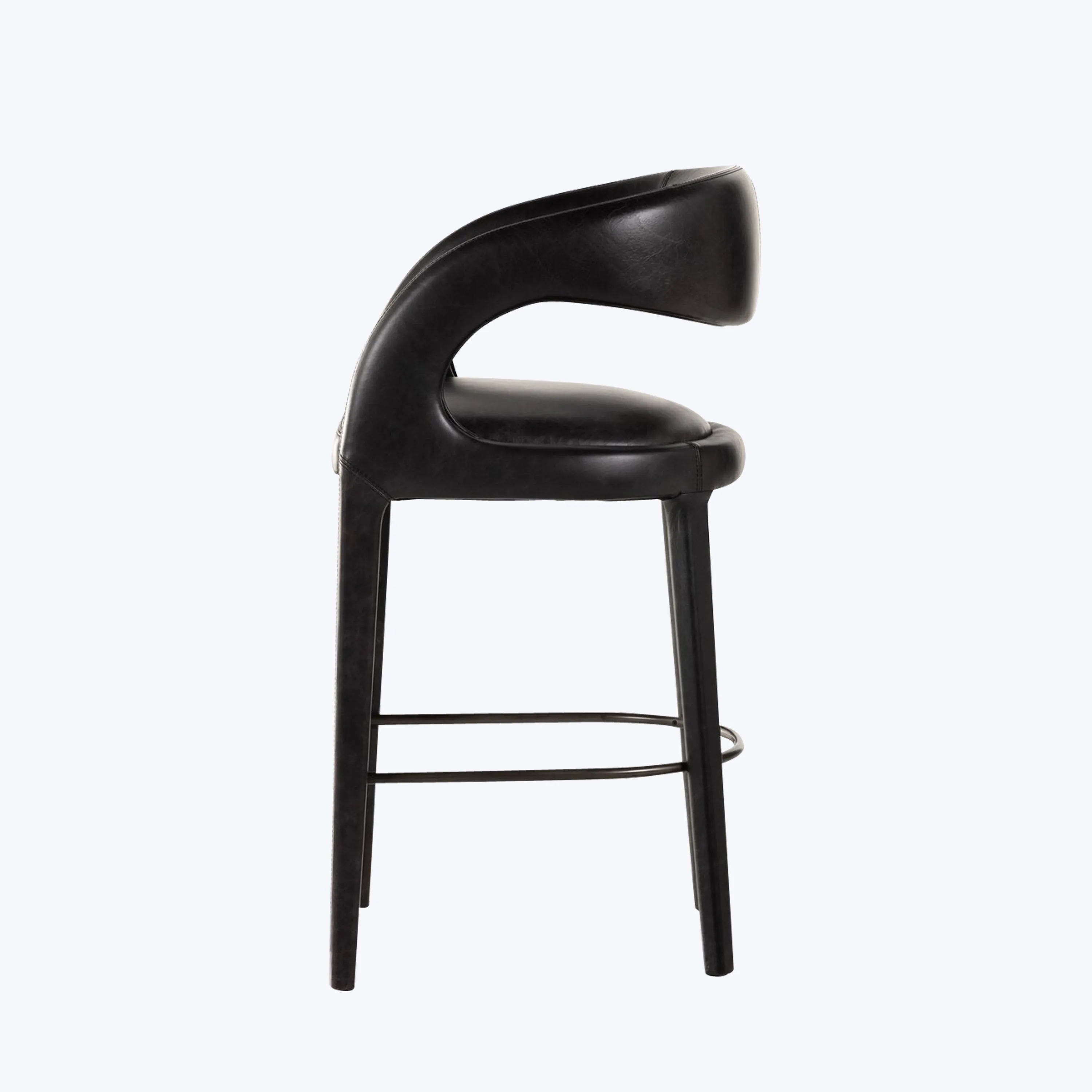 Hawkins Leather Bar Stool