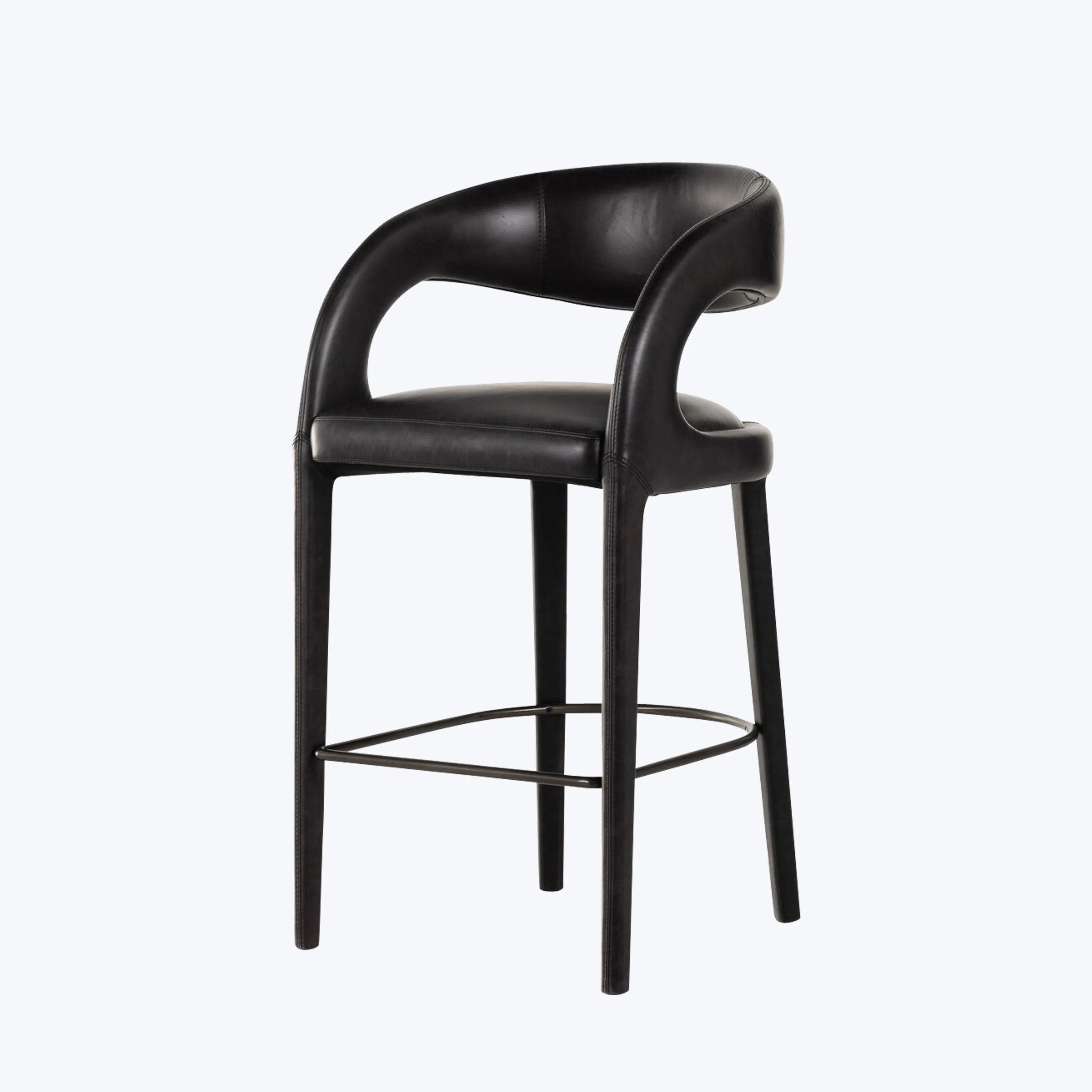 Hawkins Leather Bar Stool