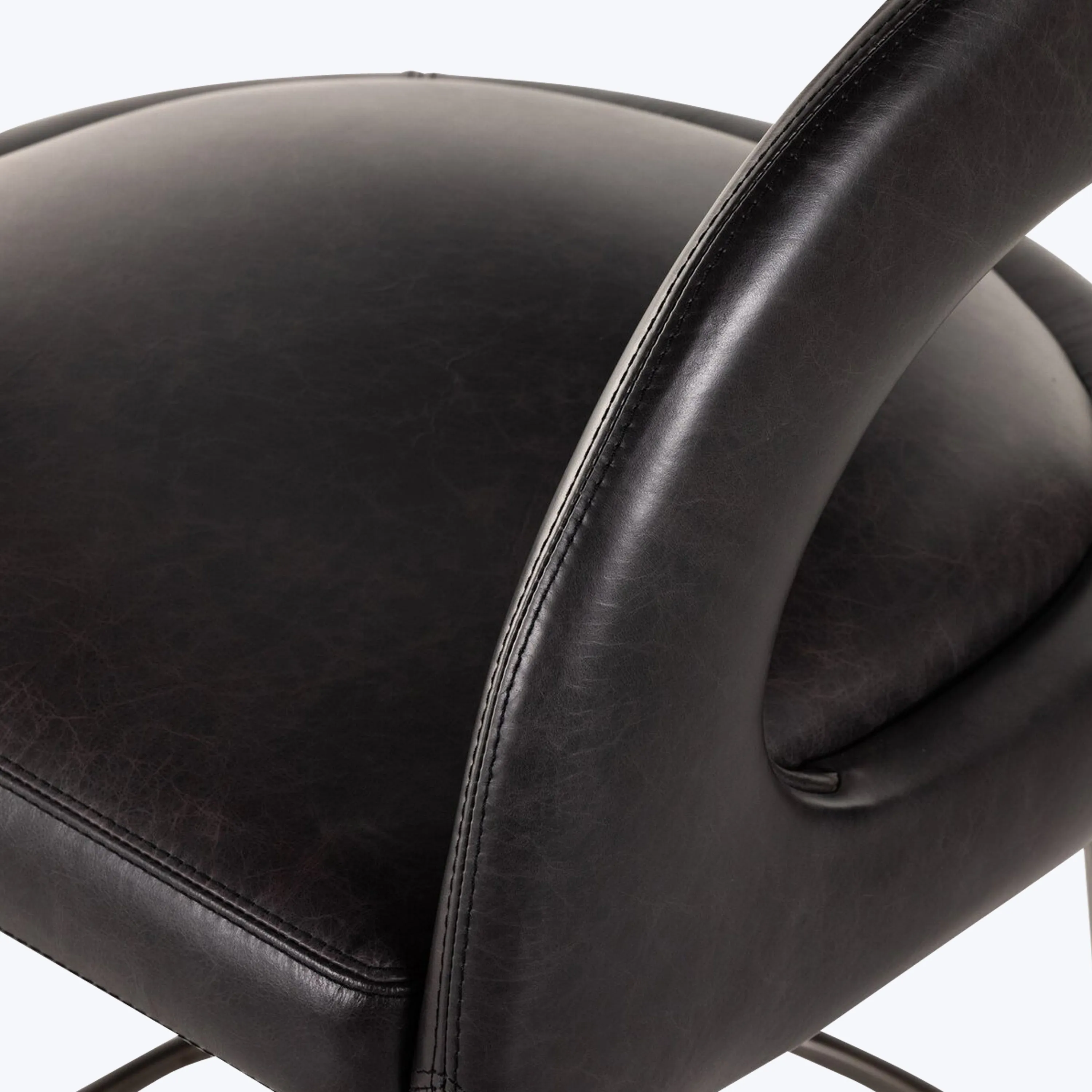 Hawkins Leather Bar Stool