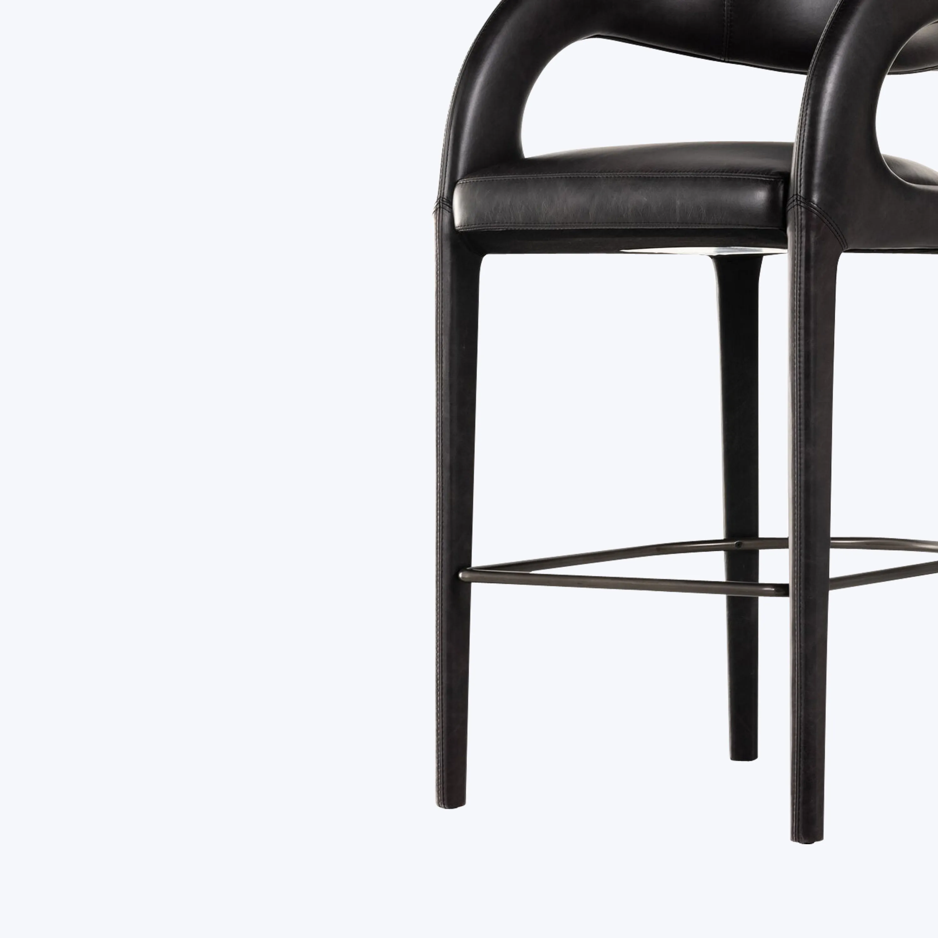 Hawkins Leather Bar Stool