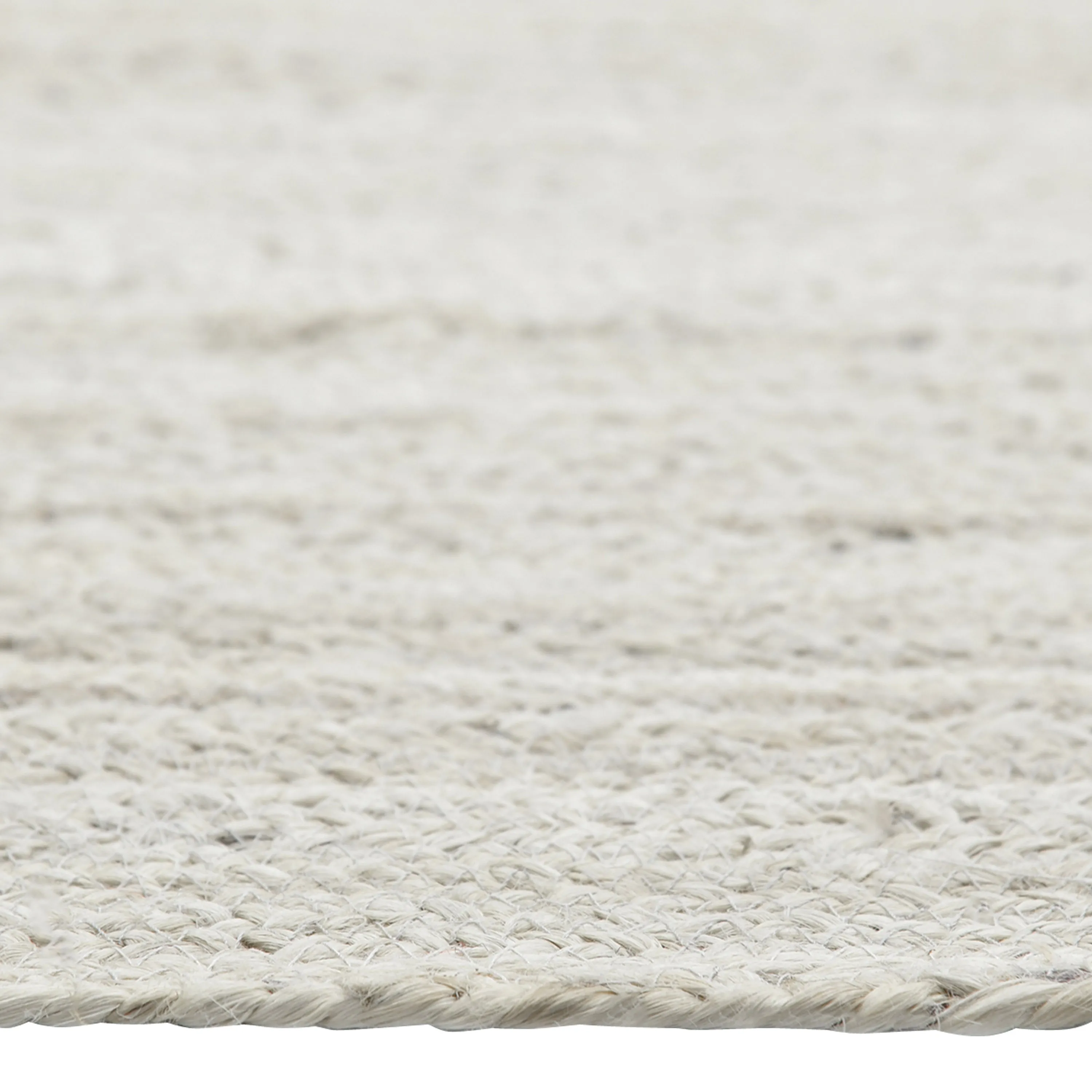 Ivory Braided Solid Jute Rug