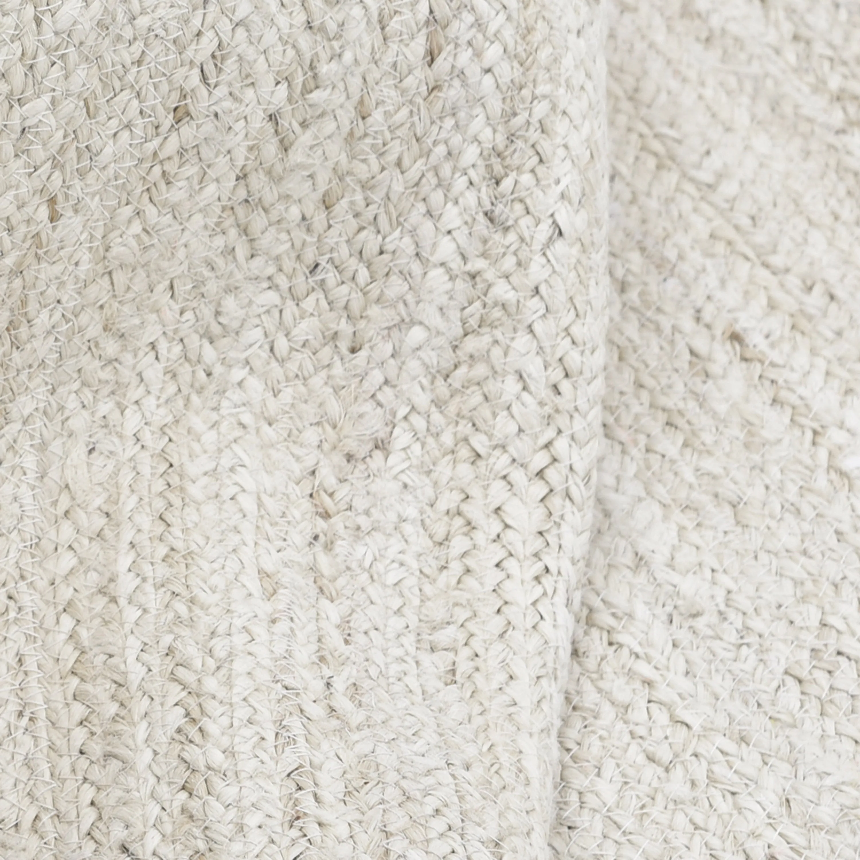 Ivory Braided Solid Jute Rug