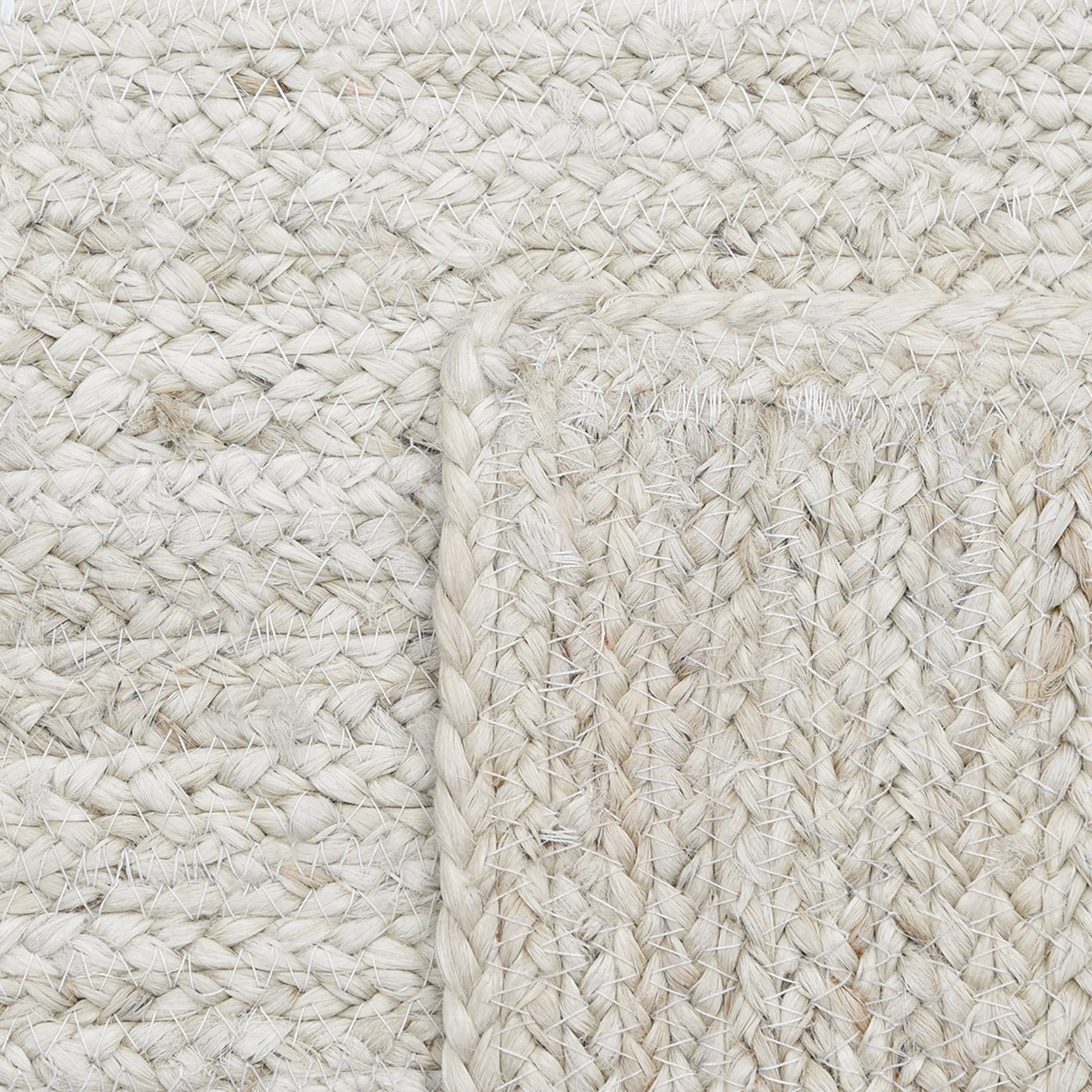 Ivory Braided Solid Jute Rug