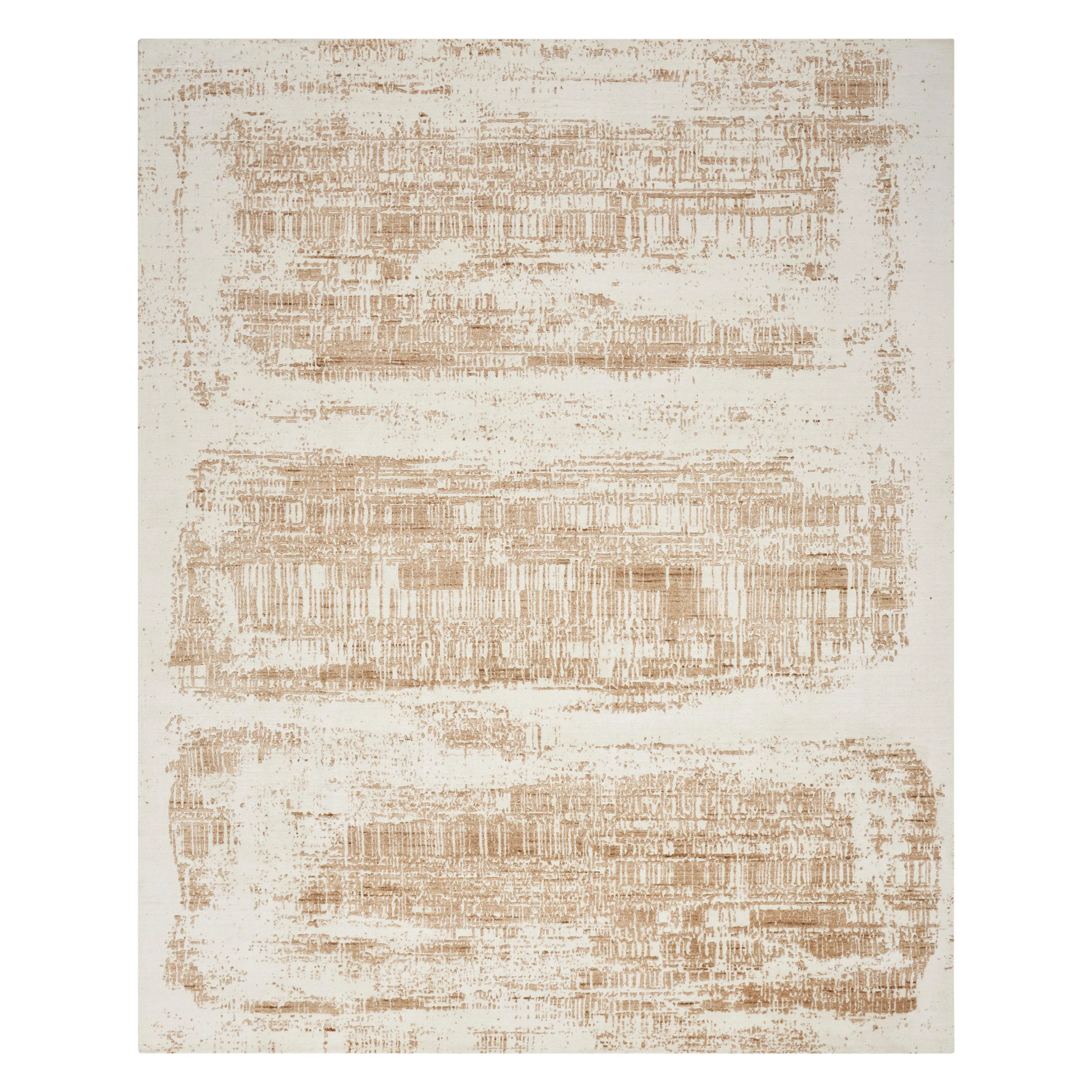 Ivory Essentials Gold Contemporary Wool Blend Rug