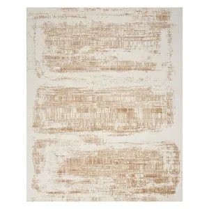 Ivory Essentials Gold Contemporary Wool Blend Rug