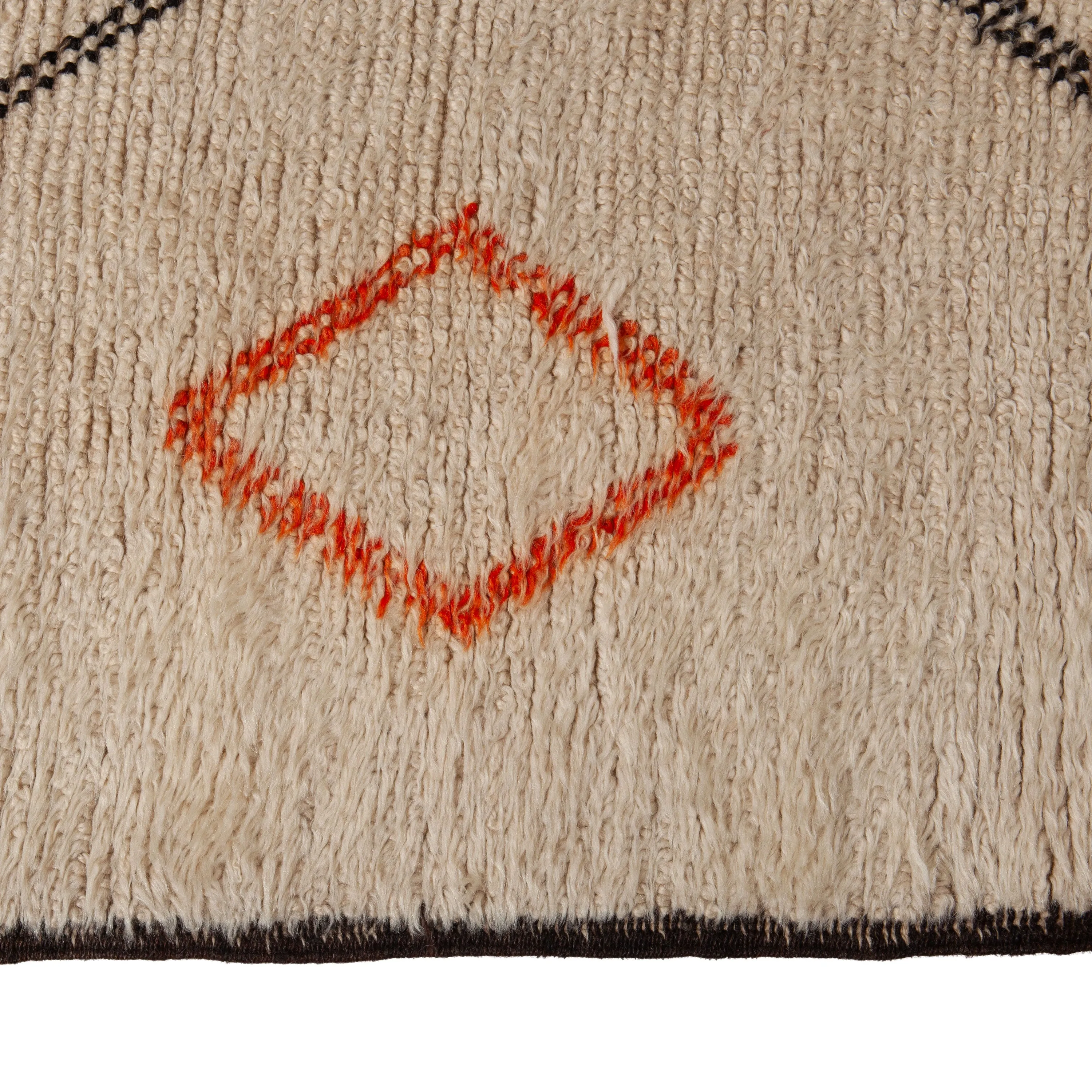 Ivory Moroccan Wool Rug - 6'2" x 16'5"