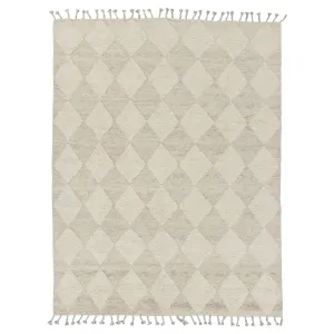 Ivory Moroccan Wool Rug - 9'3" x 12'