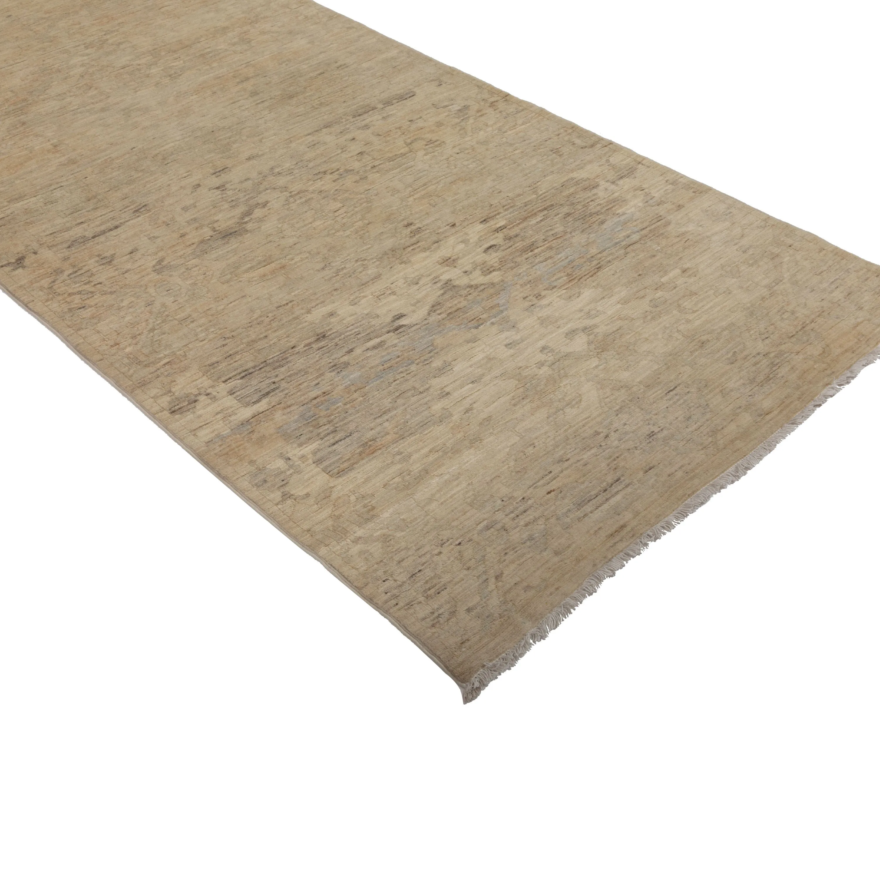 Ivory Overdyed Wool Runner - 3'11" x 9'1"