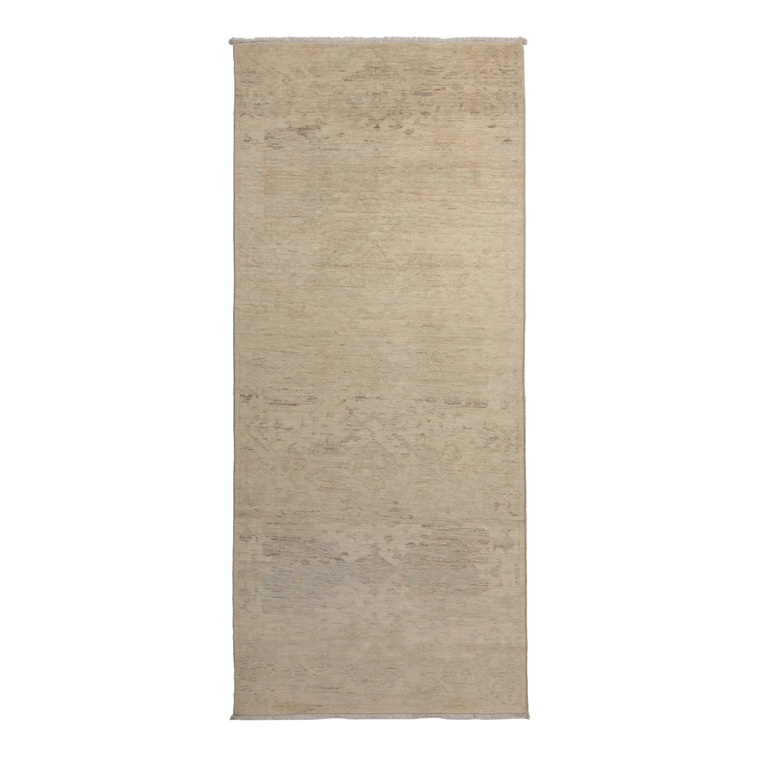 Ivory Overdyed Wool Runner - 3'11" x 9'1"