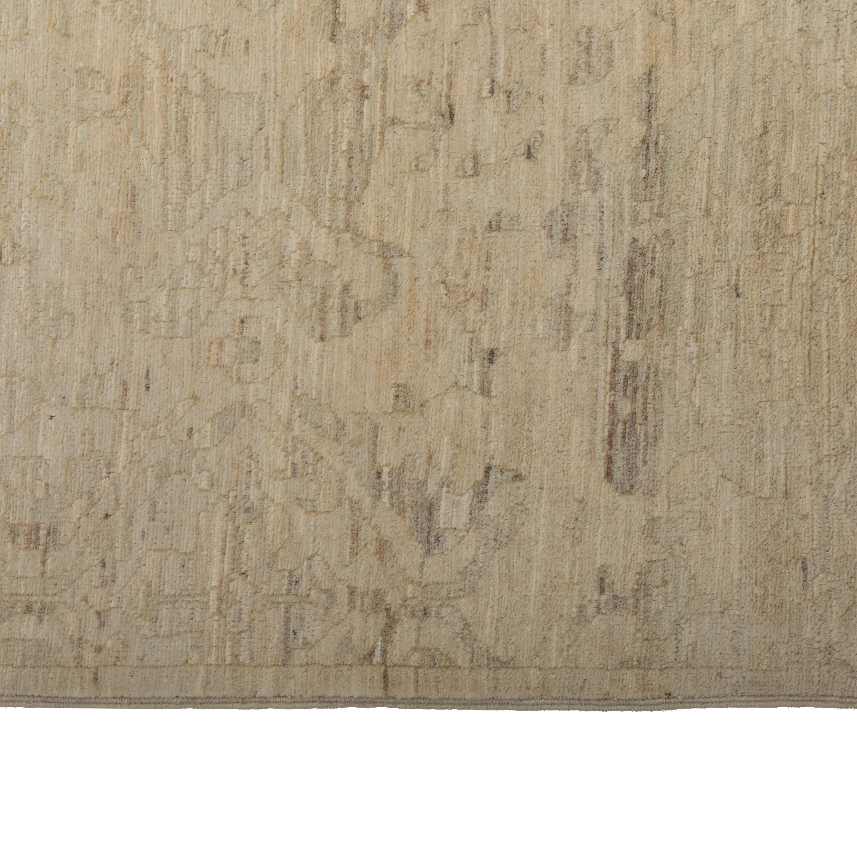 Ivory Overdyed Wool Runner - 3'11" x 9'1"