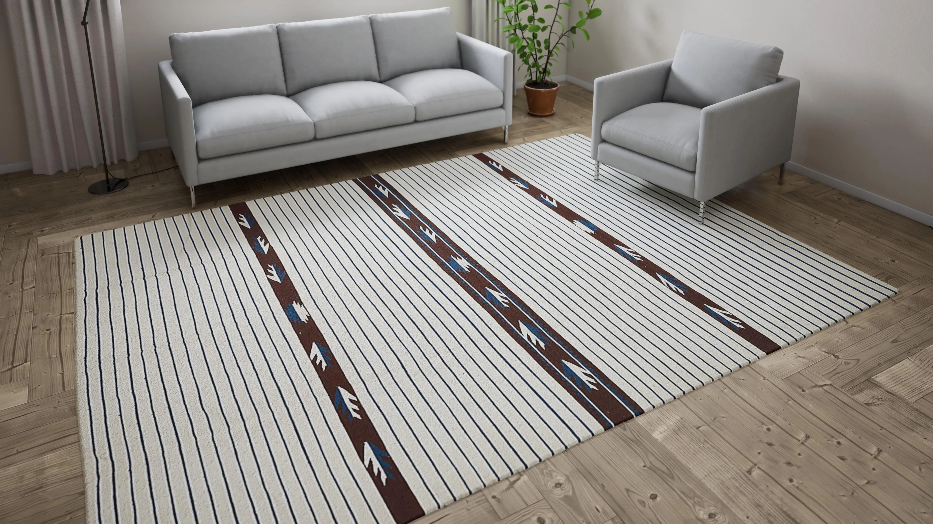 Ivory Traditional Tibetan Wool Rug - 8'4" x 11'6"